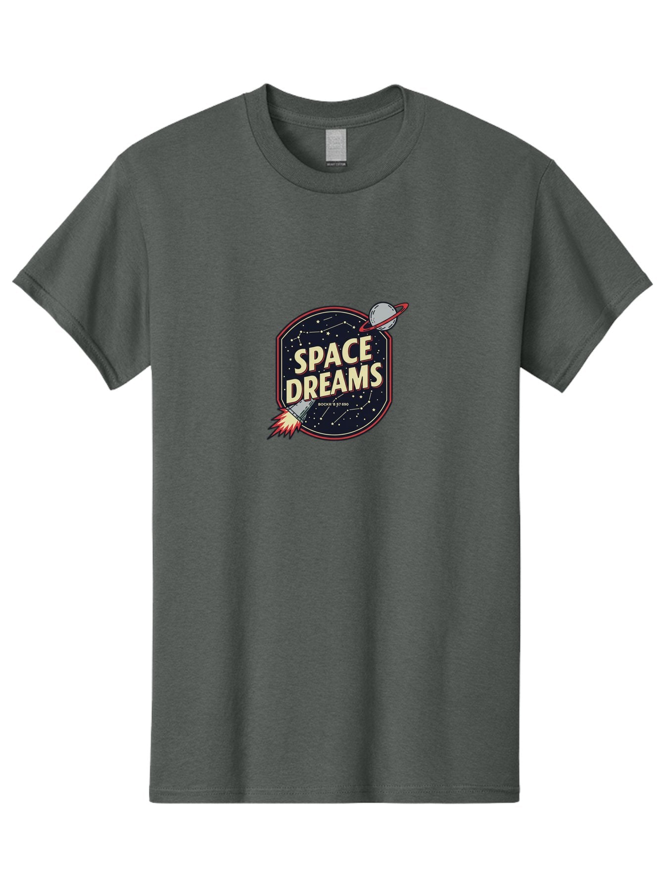 Space-Dreams-3 Men'S Graphic Tee, 100% Cotton, Comfortable Casual Summer Wear, Machine Washable, Space Dreams, Rocket Ship, Stars, Constellations, Planet, Galaxy, Outer Space, Futuristic Design, Retro Style, Vintage Vibe, Space Travel Bad659 3