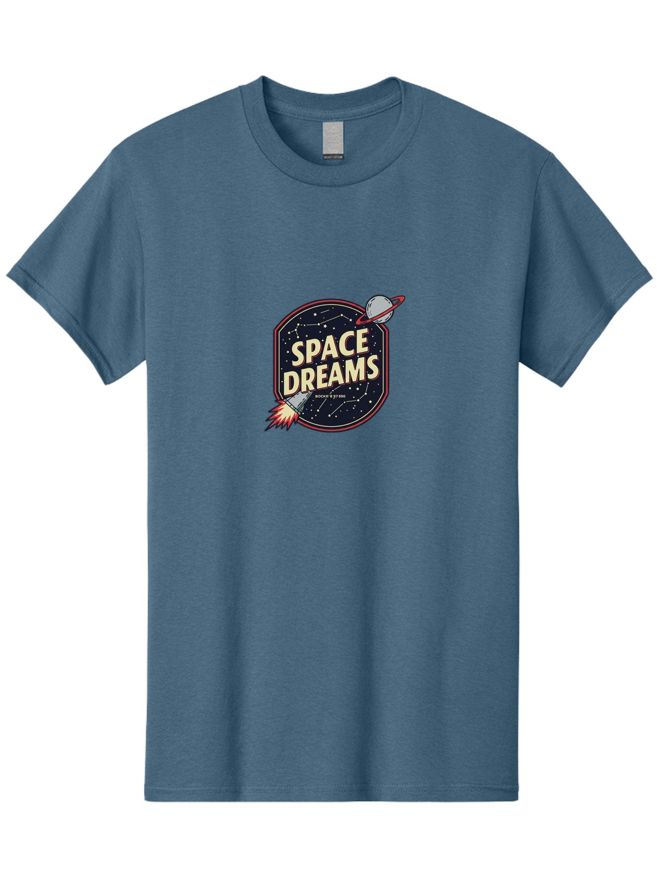 Space-Dreams-3 Men'S Graphic Tee, 100% Cotton, Comfortable Casual Summer Wear, Machine Washable, Space Dreams, Rocket Ship, Stars, Constellations, Planet, Galaxy, Outer Space, Futuristic Design, Retro Style, Vintage Vibe, Space Travel Bad659 5