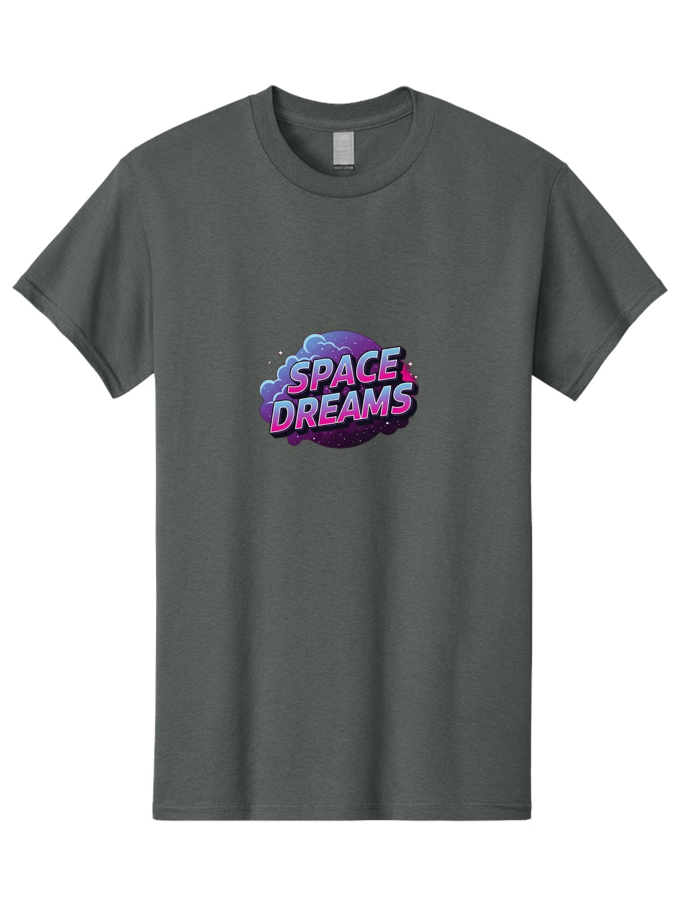 Space-Dreams-6 Men'S Graphic Tee, 100% Cotton, Comfortable Casual Summer Wear, Machine Washable, Space-Themed Logo, Dreamy Atmosphere, Cosmic Vibes, Futuristic Design, Vibrant Colors, 3D Effect, Galaxy-Inspired, Stylized Text Bad662 3