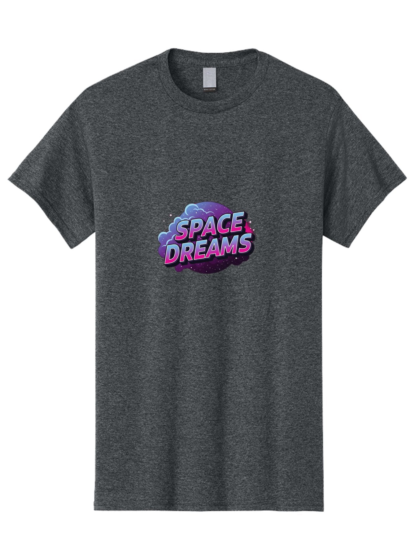 Space-Dreams-6 Men'S Graphic Tee, 100% Cotton, Comfortable Casual Summer Wear, Machine Washable, Space-Themed Logo, Dreamy Atmosphere, Cosmic Vibes, Futuristic Design, Vibrant Colors, 3D Effect, Galaxy-Inspired, Stylized Text Bad662 9