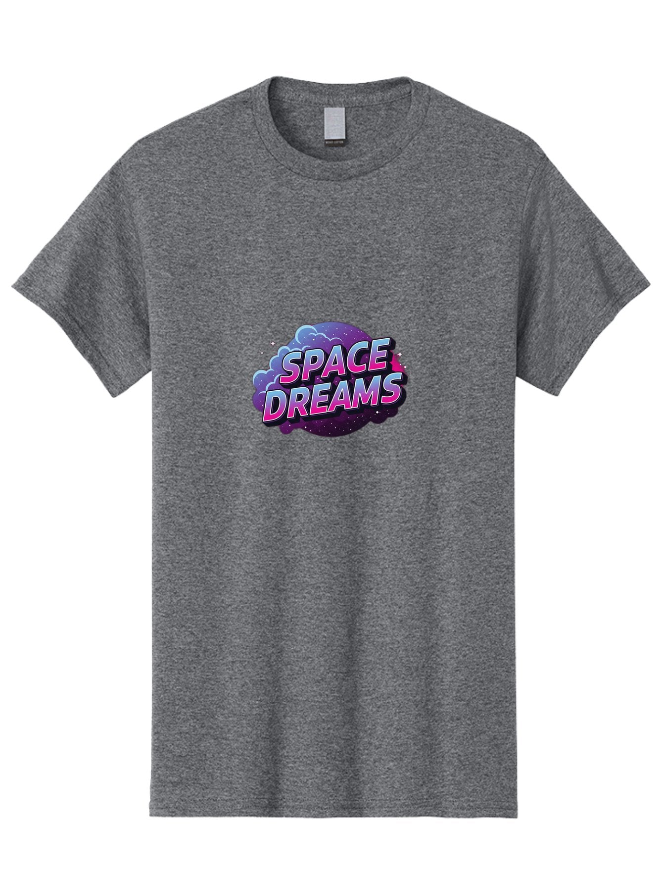 Space-Dreams-6 Men'S Graphic Tee, 100% Cotton, Comfortable Casual Summer Wear, Machine Washable, Space-Themed Logo, Dreamy Atmosphere, Cosmic Vibes, Futuristic Design, Vibrant Colors, 3D Effect, Galaxy-Inspired, Stylized Text Bad662 14