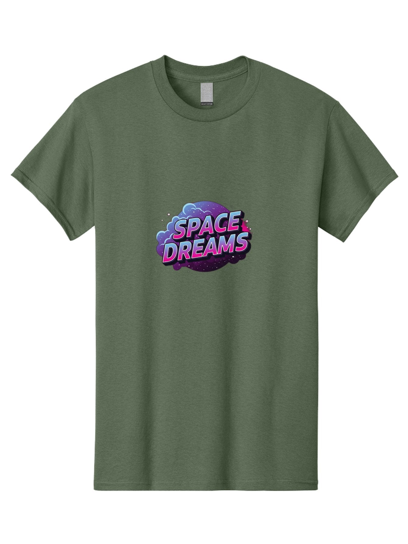 Space-Dreams-6 Men'S Graphic Tee, 100% Cotton, Comfortable Casual Summer Wear, Machine Washable, Space-Themed Logo, Dreamy Atmosphere, Cosmic Vibes, Futuristic Design, Vibrant Colors, 3D Effect, Galaxy-Inspired, Stylized Text Bad662 11
