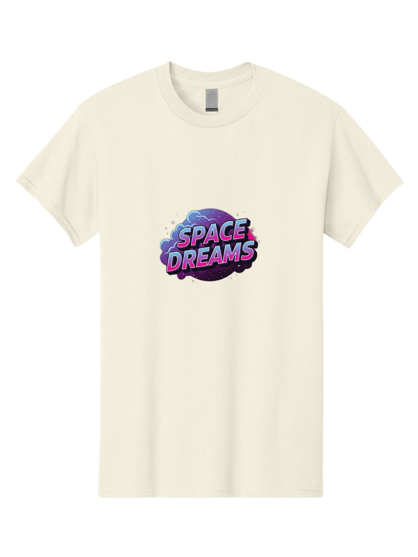 Space-Dreams-6 Men'S Graphic Tee, 100% Cotton, Comfortable Casual Summer Wear, Machine Washable, Space-Themed Logo, Dreamy Atmosphere, Cosmic Vibes, Futuristic Design, Vibrant Colors, 3D Effect, Galaxy-Inspired, Stylized Text Bad662 8