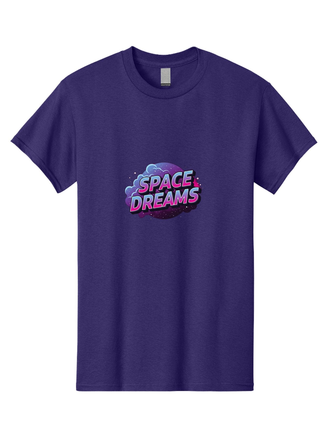 Space-Dreams-6 Men'S Graphic Tee, 100% Cotton, Comfortable Casual Summer Wear, Machine Washable, Space-Themed Logo, Dreamy Atmosphere, Cosmic Vibes, Futuristic Design, Vibrant Colors, 3D Effect, Galaxy-Inspired, Stylized Text Bad662 4