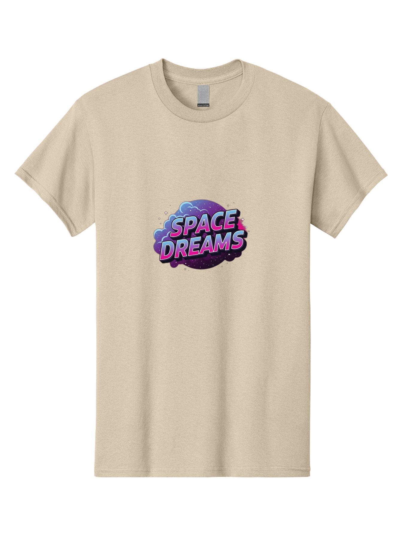Space-Dreams-6 Men'S Graphic Tee, 100% Cotton, Comfortable Casual Summer Wear, Machine Washable, Space-Themed Logo, Dreamy Atmosphere, Cosmic Vibes, Futuristic Design, Vibrant Colors, 3D Effect, Galaxy-Inspired, Stylized Text Bad662 12