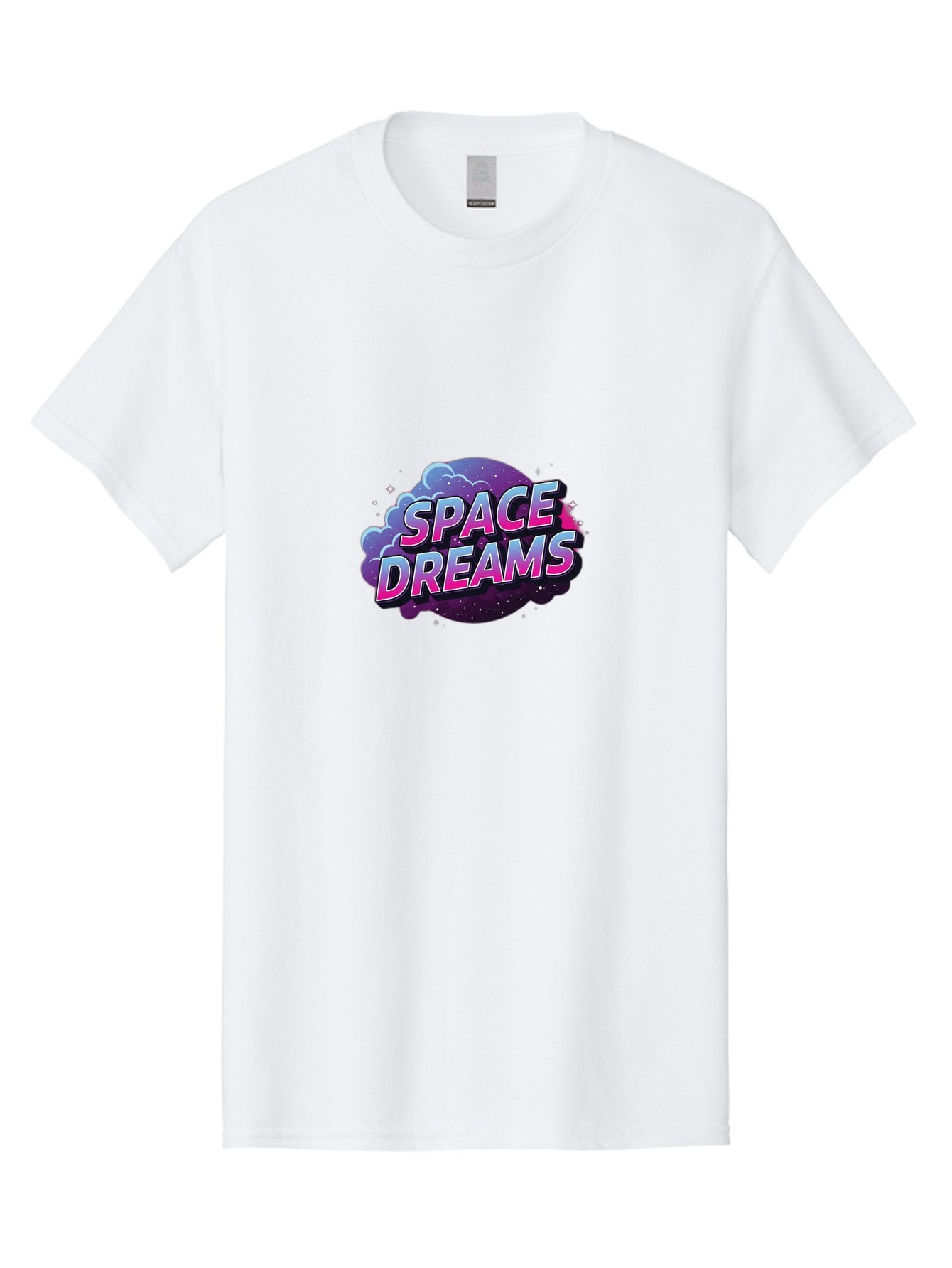 Space-Dreams-6 Men'S Graphic Tee, 100% Cotton, Comfortable Casual Summer Wear, Machine Washable, Space-Themed Logo, Dreamy Atmosphere, Cosmic Vibes, Futuristic Design, Vibrant Colors, 3D Effect, Galaxy-Inspired, Stylized Text Bad662 13