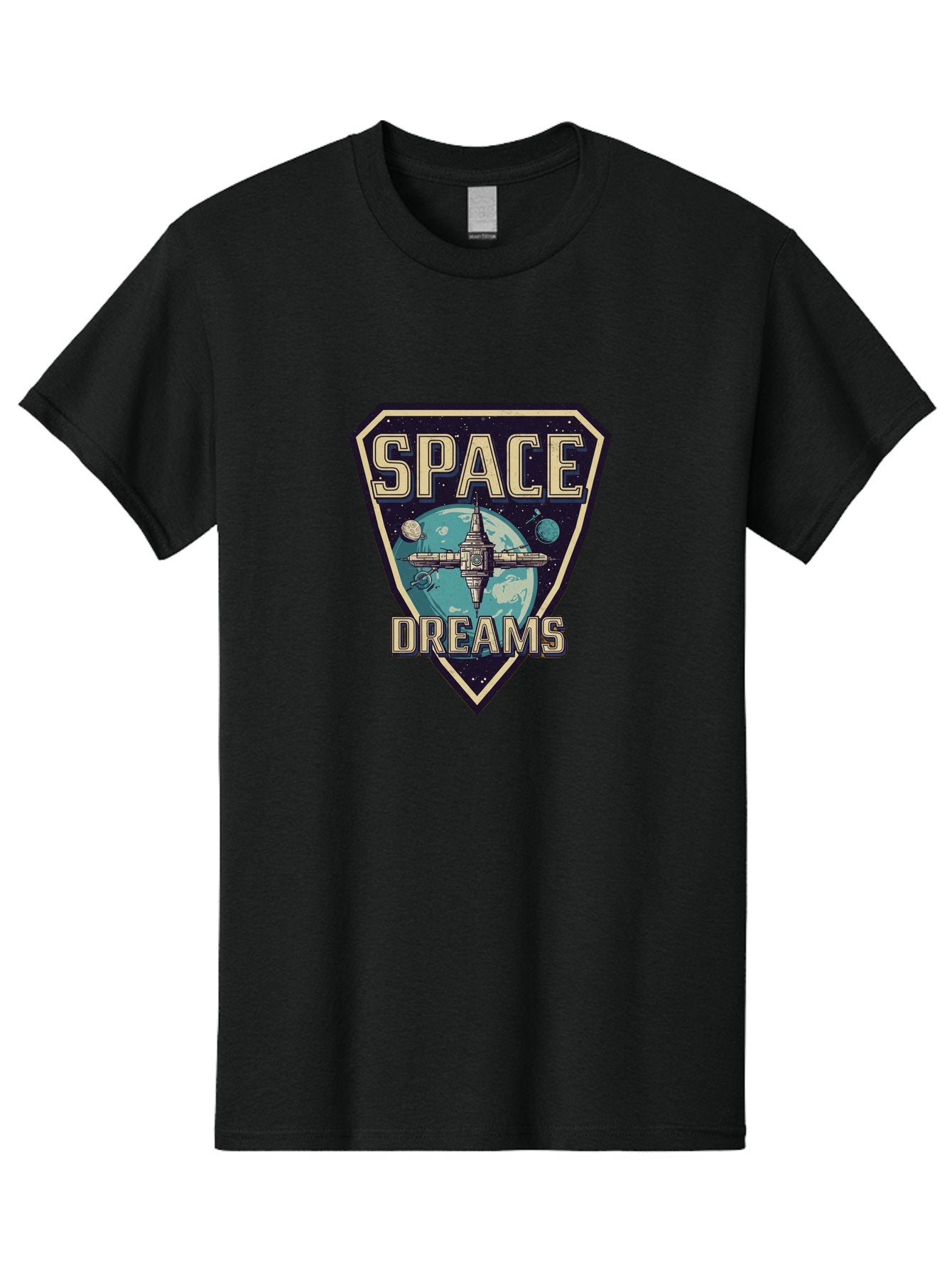 Space-Dreams-7 Men'S Graphic Tee, 100% Cotton, Comfortable Casual Summer Wear, Machine Washable, Space Exploration, Futuristic Design, Sci-Fi Elements, Spaceship Orbiting Earth, Planetary Bodies, Dreams, Space Dreams Bad663 12