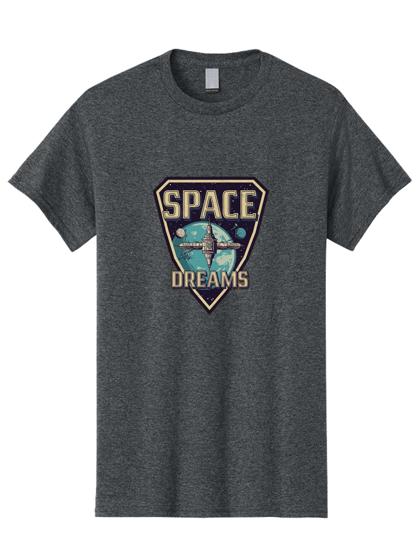 Space-Dreams-7 Men'S Graphic Tee, 100% Cotton, Comfortable Casual Summer Wear, Machine Washable, Space Exploration, Futuristic Design, Sci-Fi Elements, Spaceship Orbiting Earth, Planetary Bodies, Dreams, Space Dreams Bad663 8