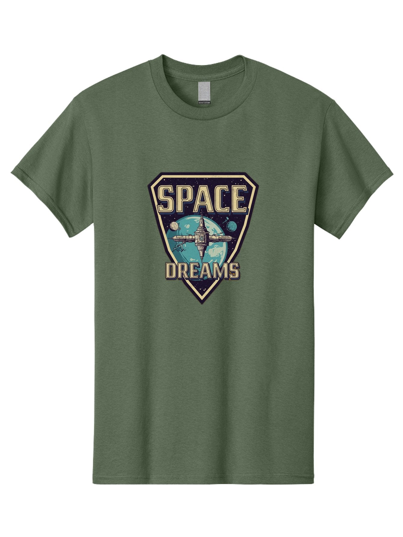 Space-Dreams-7 Men'S Graphic Tee, 100% Cotton, Comfortable Casual Summer Wear, Machine Washable, Space Exploration, Futuristic Design, Sci-Fi Elements, Spaceship Orbiting Earth, Planetary Bodies, Dreams, Space Dreams Bad663 14