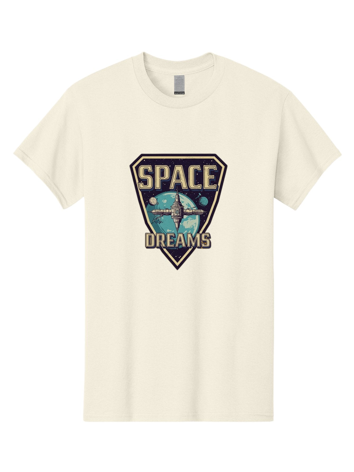 Space-Dreams-7 Men'S Graphic Tee, 100% Cotton, Comfortable Casual Summer Wear, Machine Washable, Space Exploration, Futuristic Design, Sci-Fi Elements, Spaceship Orbiting Earth, Planetary Bodies, Dreams, Space Dreams Bad663 5