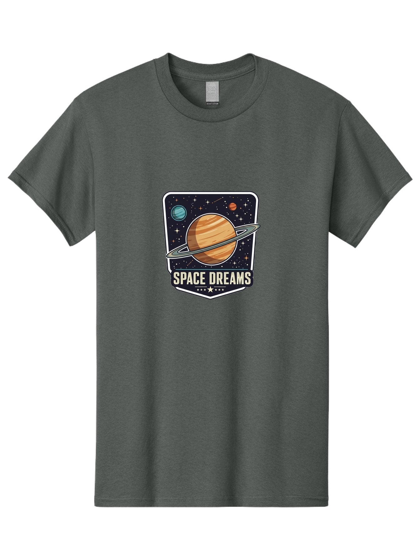 Space-Dreams Men'S Graphic Tee, 100% Cotton, Comfortable Casual Summer Wear, Machine Washable, Saturn Planet, Ringed Planet, Space Logo, Celestial Design, Astronomy, Planetary System, Stars, Cosmic Landscape, Science Fiction Bad665 8