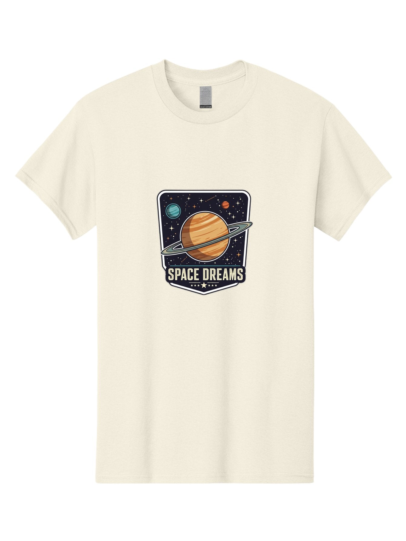 Space-Dreams Men'S Graphic Tee, 100% Cotton, Comfortable Casual Summer Wear, Machine Washable, Saturn Planet, Ringed Planet, Space Logo, Celestial Design, Astronomy, Planetary System, Stars, Cosmic Landscape, Science Fiction Bad665 9