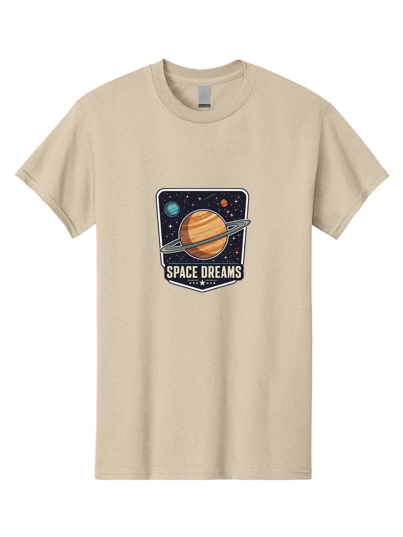 Space-Dreams Men'S Graphic Tee, 100% Cotton, Comfortable Casual Summer Wear, Machine Washable, Saturn Planet, Ringed Planet, Space Logo, Celestial Design, Astronomy, Planetary System, Stars, Cosmic Landscape, Science Fiction Bad665 15