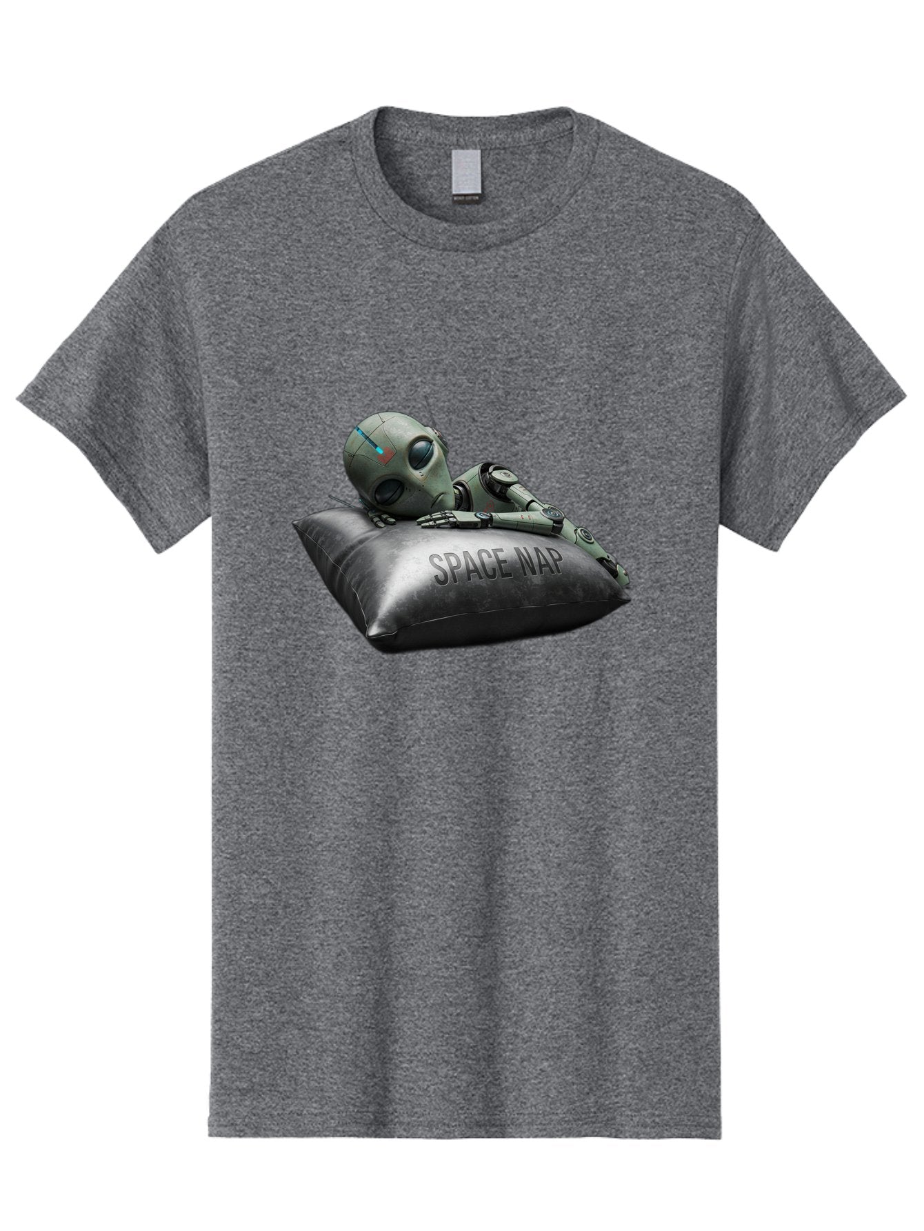 Space-Nap-1 Men'S Graphic Tee, 100% Cotton, Comfortable Casual Summer Wear, Machine Washable, Robot Sleeping, Space Nap, Futuristic Design, Metallic Surface, Robotic Relaxation, Digital Art, Sleeping Robot, Sci-Fi Concept, Futuristic Rest, Bad666 11