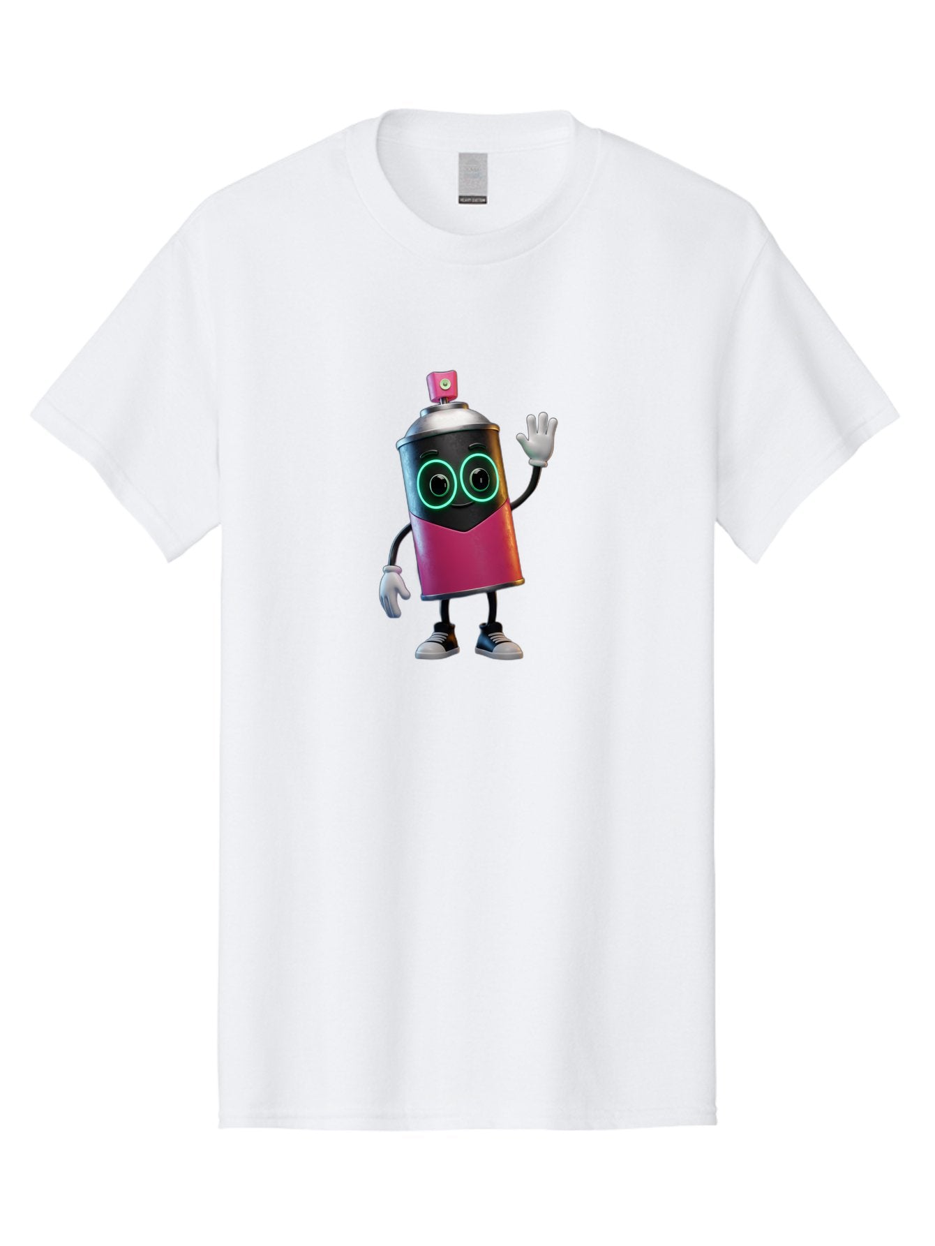 Spray-Paint-Can-Character Men'S Graphic Tee, 100% Cotton, Comfortable Casual Summer Wear, Machine Washable, Cartoon Spray Can, Street Art, Graffiti, Vibrant Colors, Friendly Character, Cute Design, Urban Art, Spray Paint Can, Bad694 7