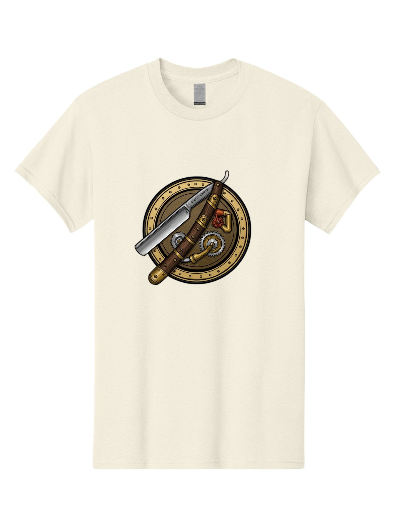 Steampunk-Pliers-And-Knife Men'S Graphic Tee, 100% Cotton, Comfortable Casual Summer Wear, Machine Washable, Steampunk-Themed, Vintage, Retro, Sci-Fi, Fantasy, Gear, Machinery, Industrial Design, Fantasy Art, Steampunk Style, Unique Bad718 12