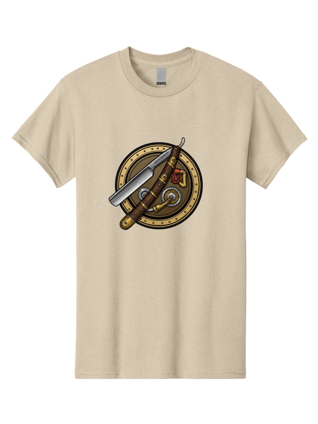 Steampunk-Pliers-And-Knife Men'S Graphic Tee, 100% Cotton, Comfortable Casual Summer Wear, Machine Washable, Steampunk-Themed, Vintage, Retro, Sci-Fi, Fantasy, Gear, Machinery, Industrial Design, Fantasy Art, Steampunk Style, Unique Bad718 14
