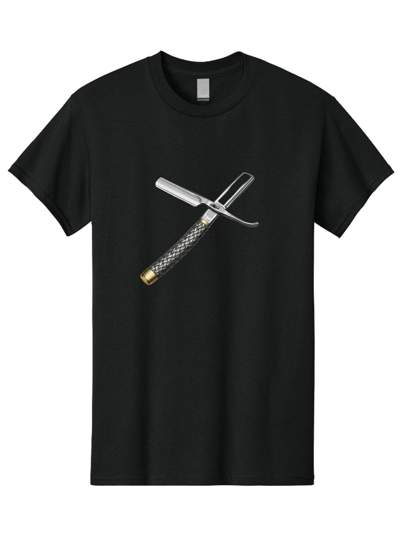 Straight-Razor-6 Men'S Graphic Tee, 100% Cotton, Comfortable Casual Summer Wear, Machine Washable, Straight Razor, Vintage Grooming, Metal Craftsmanship, Woven Handle, Classic Shaving, Traditional Grooming Tools, Precise Shaving Bad732 6