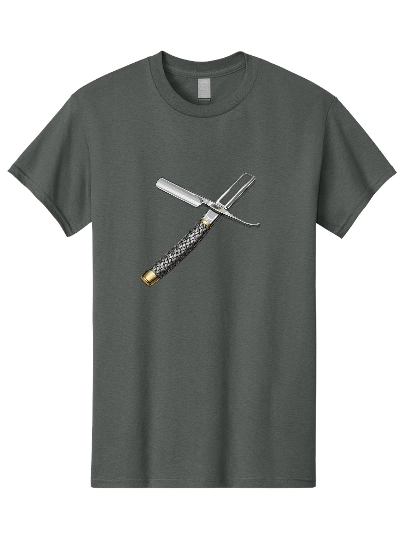 Straight-Razor-6 Men'S Graphic Tee, 100% Cotton, Comfortable Casual Summer Wear, Machine Washable, Straight Razor, Vintage Grooming, Metal Craftsmanship, Woven Handle, Classic Shaving, Traditional Grooming Tools, Precise Shaving Bad732 3