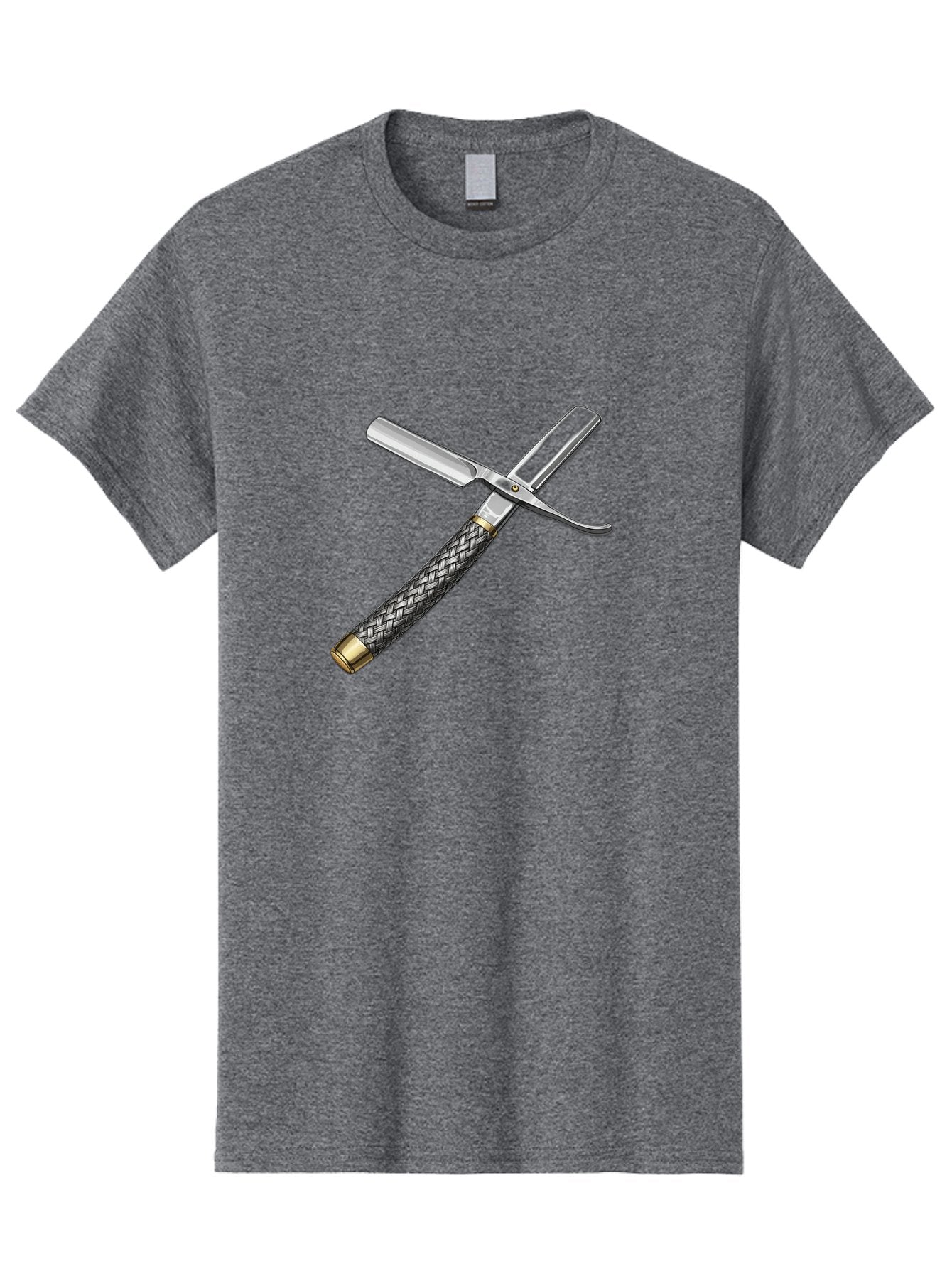 Straight-Razor-6 Men'S Graphic Tee, 100% Cotton, Comfortable Casual Summer Wear, Machine Washable, Straight Razor, Vintage Grooming, Metal Craftsmanship, Woven Handle, Classic Shaving, Traditional Grooming Tools, Precise Shaving Bad732