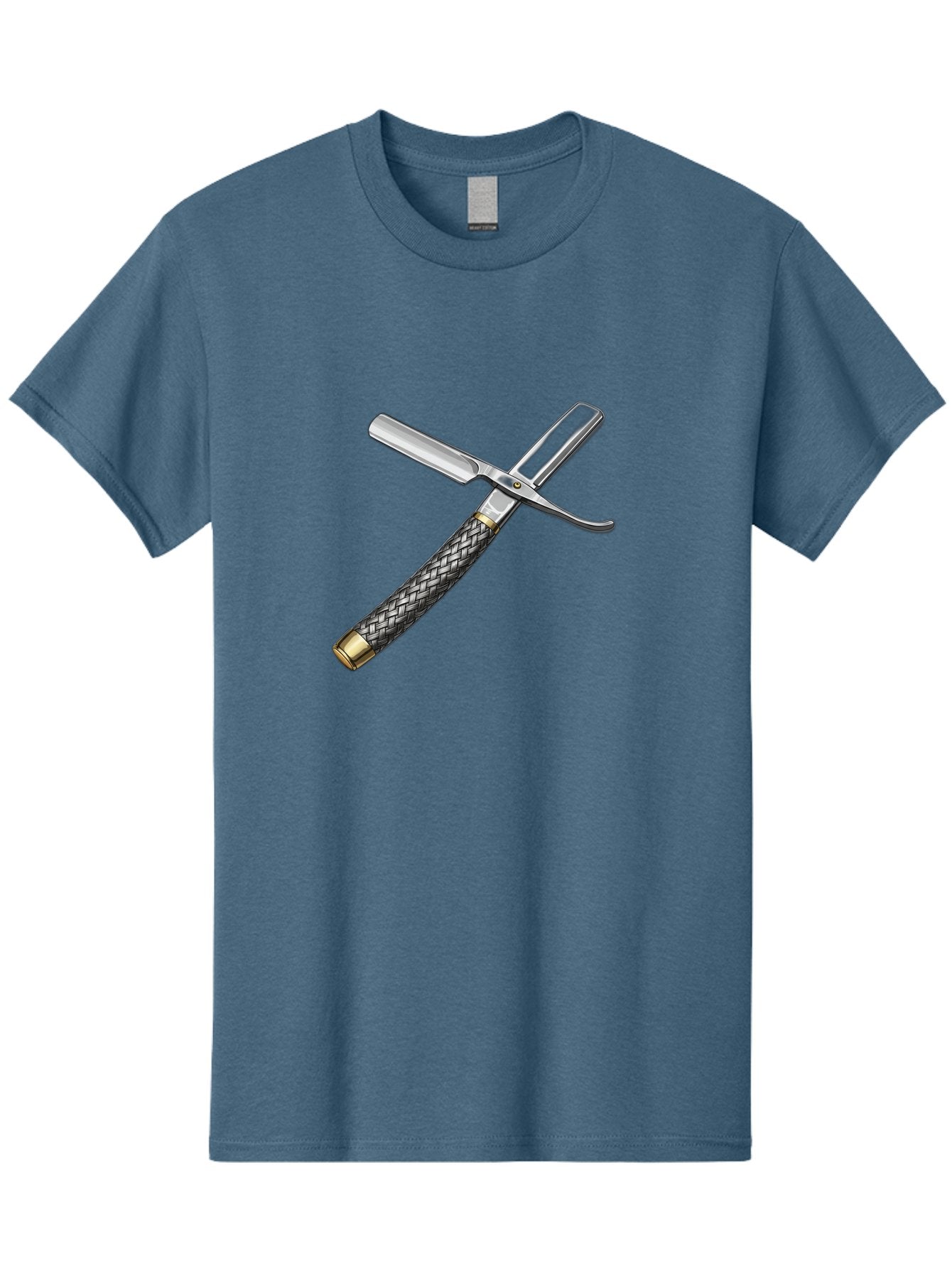 Straight-Razor-6 Men'S Graphic Tee, 100% Cotton, Comfortable Casual Summer Wear, Machine Washable, Straight Razor, Vintage Grooming, Metal Craftsmanship, Woven Handle, Classic Shaving, Traditional Grooming Tools, Precise Shaving Bad732 14