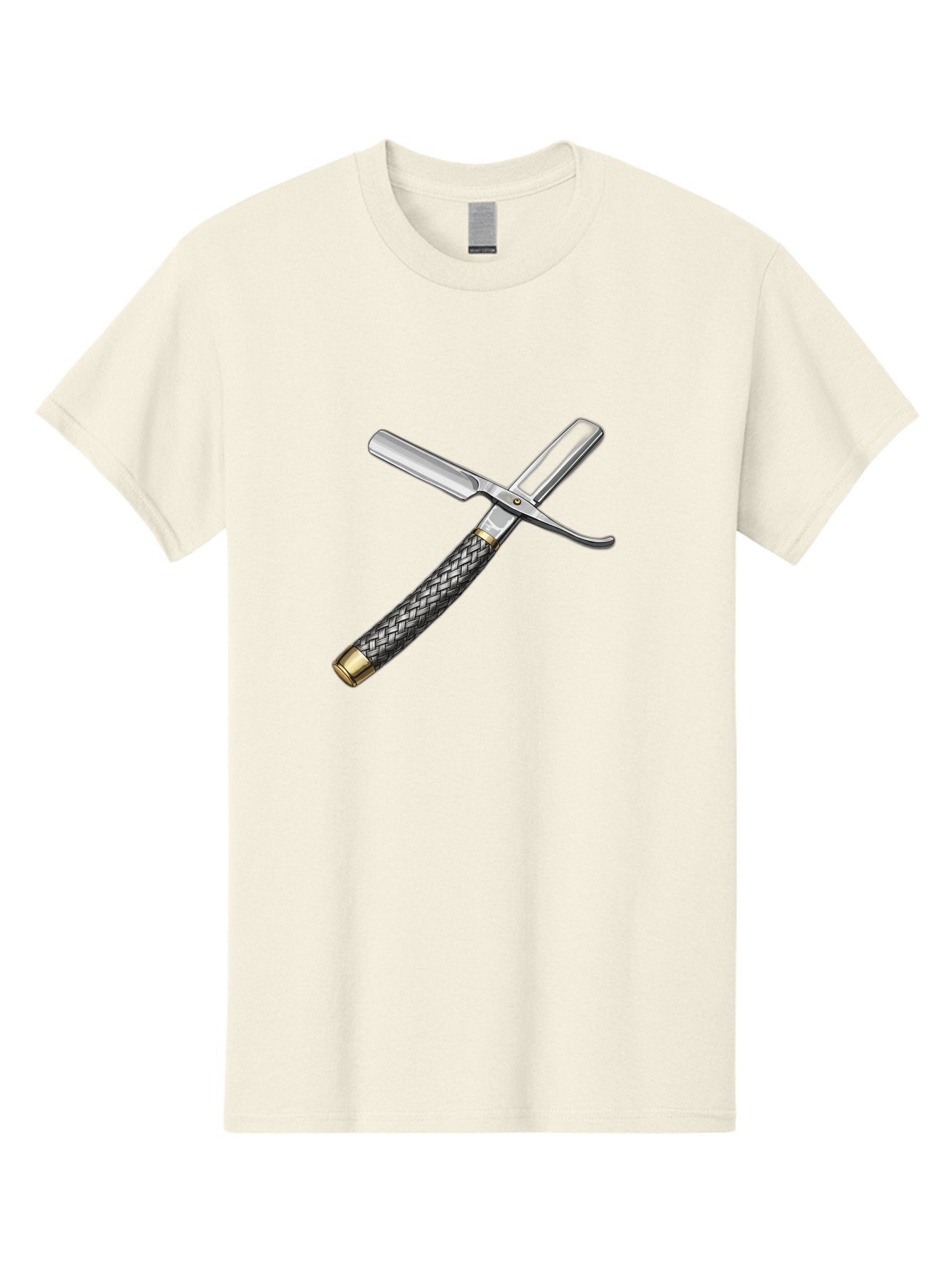 Straight-Razor-6 Men'S Graphic Tee, 100% Cotton, Comfortable Casual Summer Wear, Machine Washable, Straight Razor, Vintage Grooming, Metal Craftsmanship, Woven Handle, Classic Shaving, Traditional Grooming Tools, Precise Shaving Bad732 12