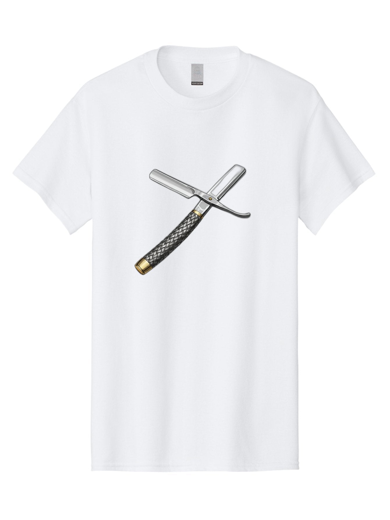 Straight-Razor-6 Men'S Graphic Tee, 100% Cotton, Comfortable Casual Summer Wear, Machine Washable, Straight Razor, Vintage Grooming, Metal Craftsmanship, Woven Handle, Classic Shaving, Traditional Grooming Tools, Precise Shaving Bad732 10