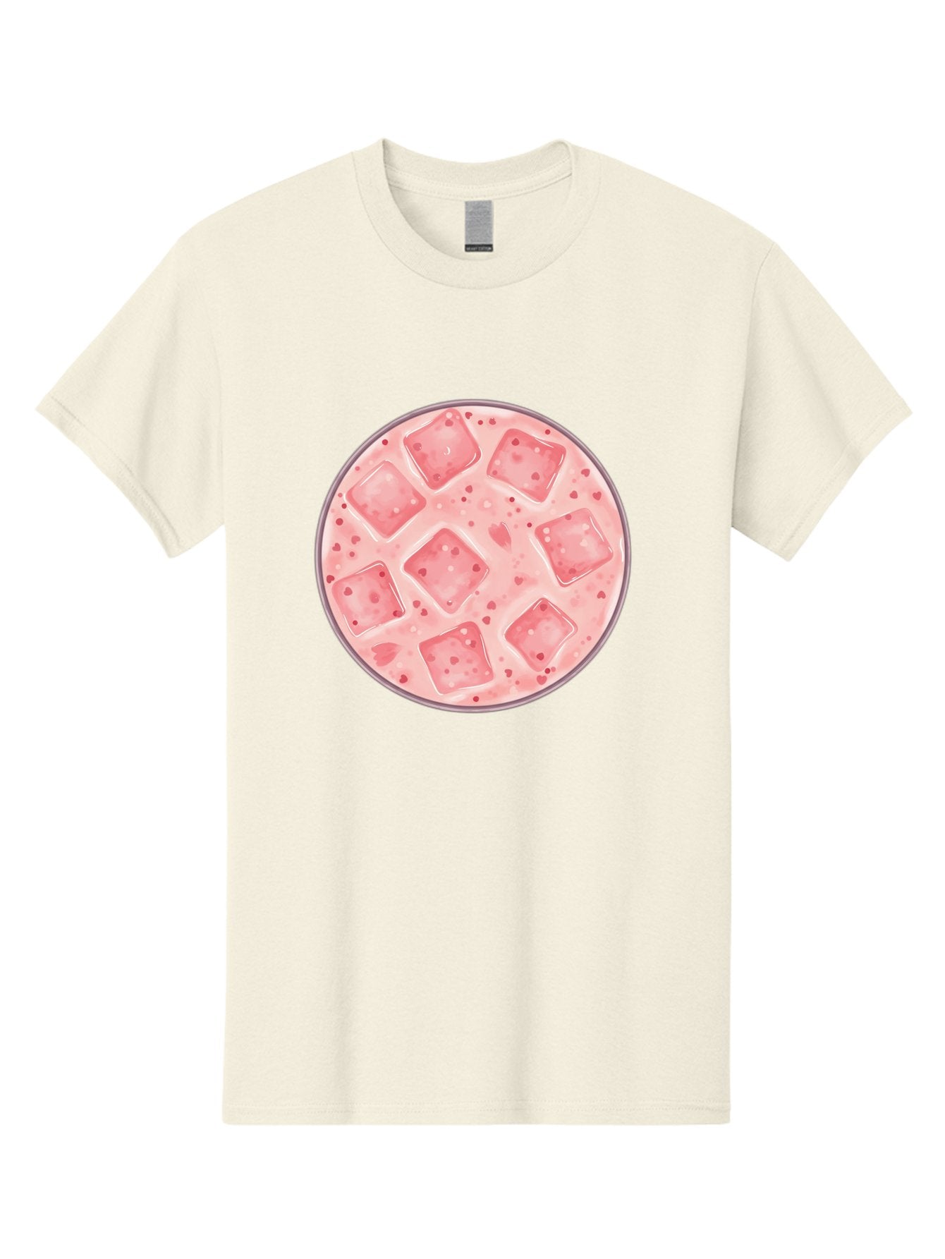 Strawberry-Smoothie Men'S Graphic Tee, 100% Cotton, Comfortable Casual Summer Wear, Machine Washable, Pink Drink, Ice Cubes, Refreshing Beverage, Summer Drink, Cold Drink, Fruity Flavor, Sweet Treat, Cocktail, Ice Cold, Drink With Ice Bad741 9