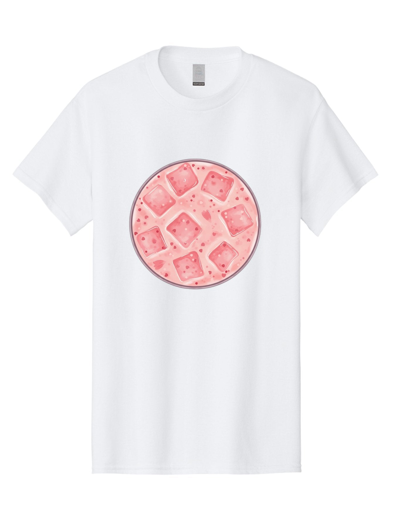 Strawberry-Smoothie Men'S Graphic Tee, 100% Cotton, Comfortable Casual Summer Wear, Machine Washable, Pink Drink, Ice Cubes, Refreshing Beverage, Summer Drink, Cold Drink, Fruity Flavor, Sweet Treat, Cocktail, Ice Cold, Drink With Ice Bad741