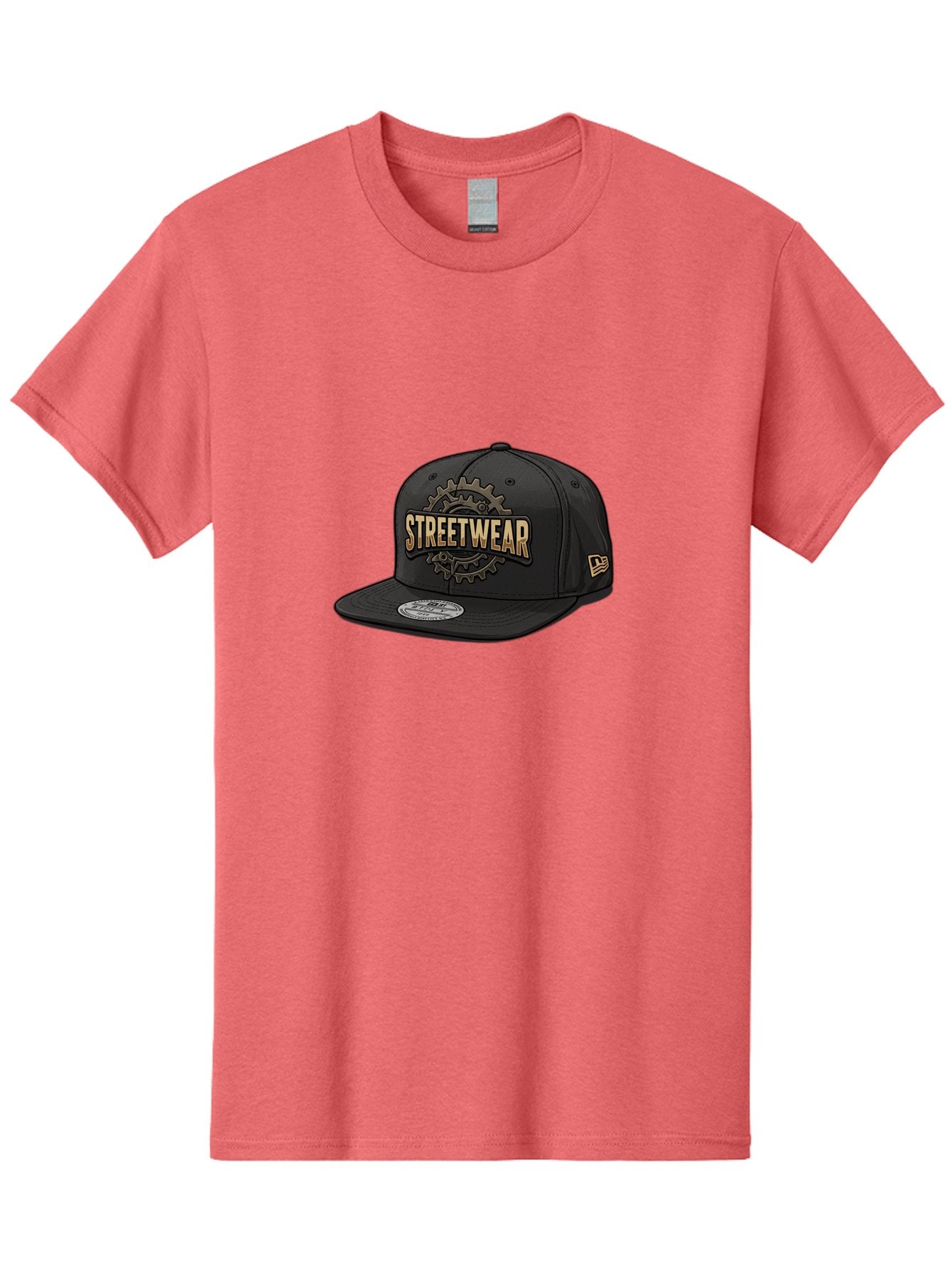 Streetwear-Baseball-Cap Men'S Graphic Tee, 100% Cotton, Comfortable Casual Summer Wear, Machine Washable, Streetwear Fashion, Baseball Cap, Urban Style, Trendy Accessories, Casual Wear, Streetwear Clothing, New Era Cap, Gear Design, Bad745