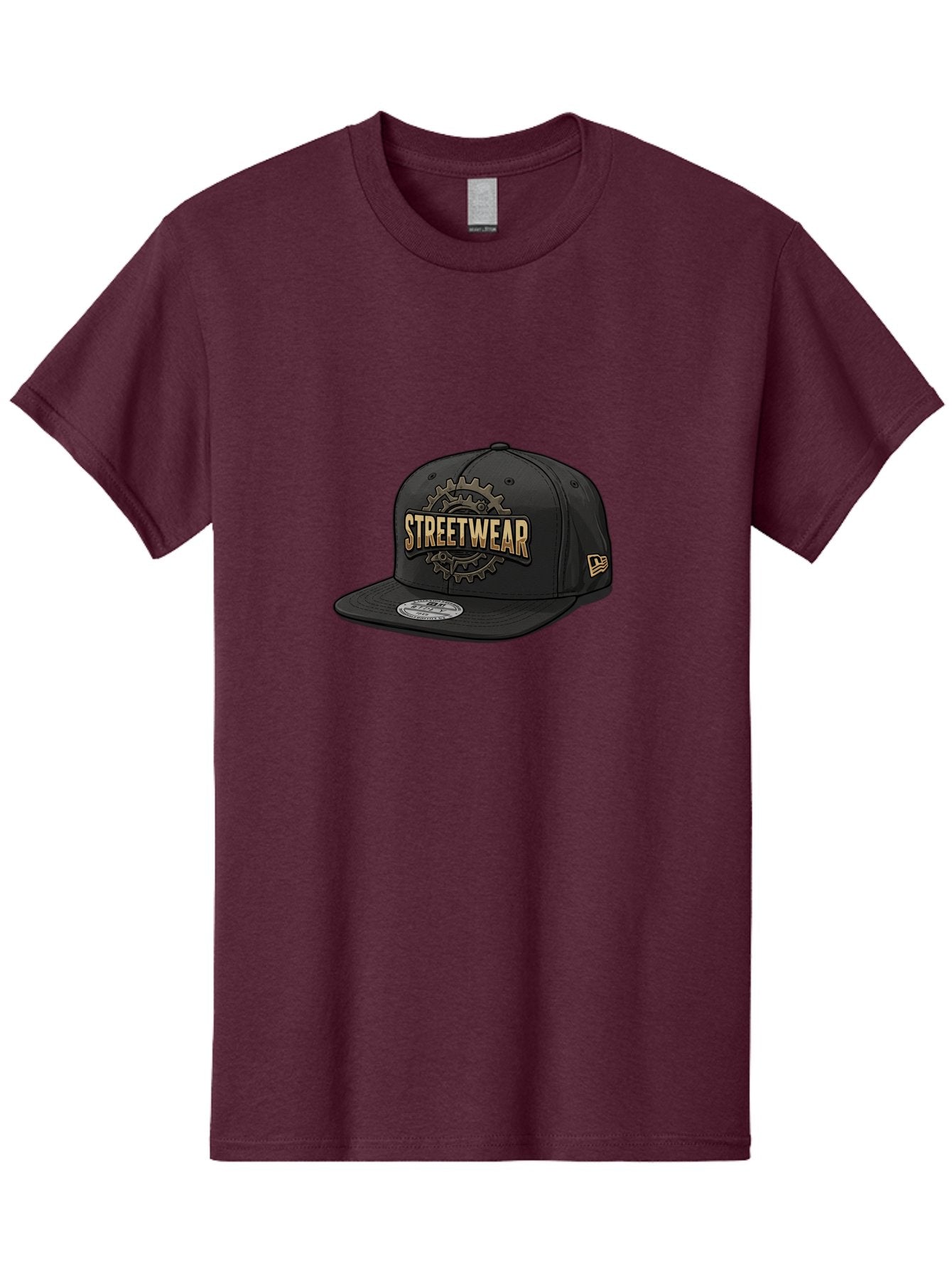Streetwear-Baseball-Cap Men'S Graphic Tee, 100% Cotton, Comfortable Casual Summer Wear, Machine Washable, Streetwear Fashion, Baseball Cap, Urban Style, Trendy Accessories, Casual Wear, Streetwear Clothing, New Era Cap, Gear Design, Bad745