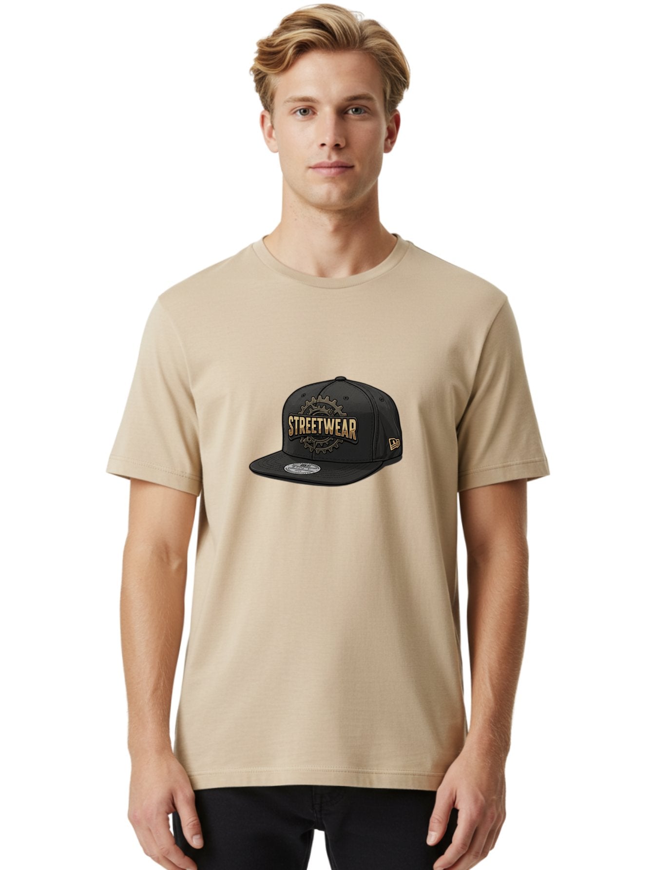 Streetwear-Baseball-Cap Men'S Graphic Tee, 100% Cotton, Comfortable Casual Summer Wear, Machine Washable, Streetwear Fashion, Baseball Cap, Urban Style, Trendy Accessories, Casual Wear, Streetwear Clothing, New Era Cap, Gear Design, Bad745 27