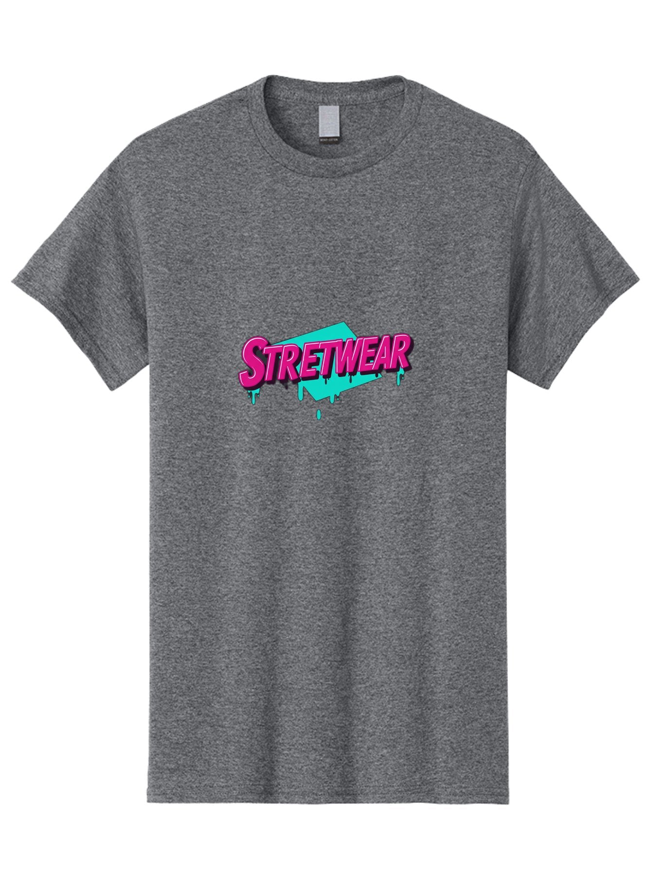 Stretwear-4 Men'S Graphic Tee, 100% Cotton, Comfortable Casual Summer Wear, Machine Washable, Streetwear Fashion, Urban Style, Bold Typography, Graffiti Art, Pink And Blue Colors, Edgy Design, Contemporary Fashion Trends, Stylish Clothing, Bad750 9