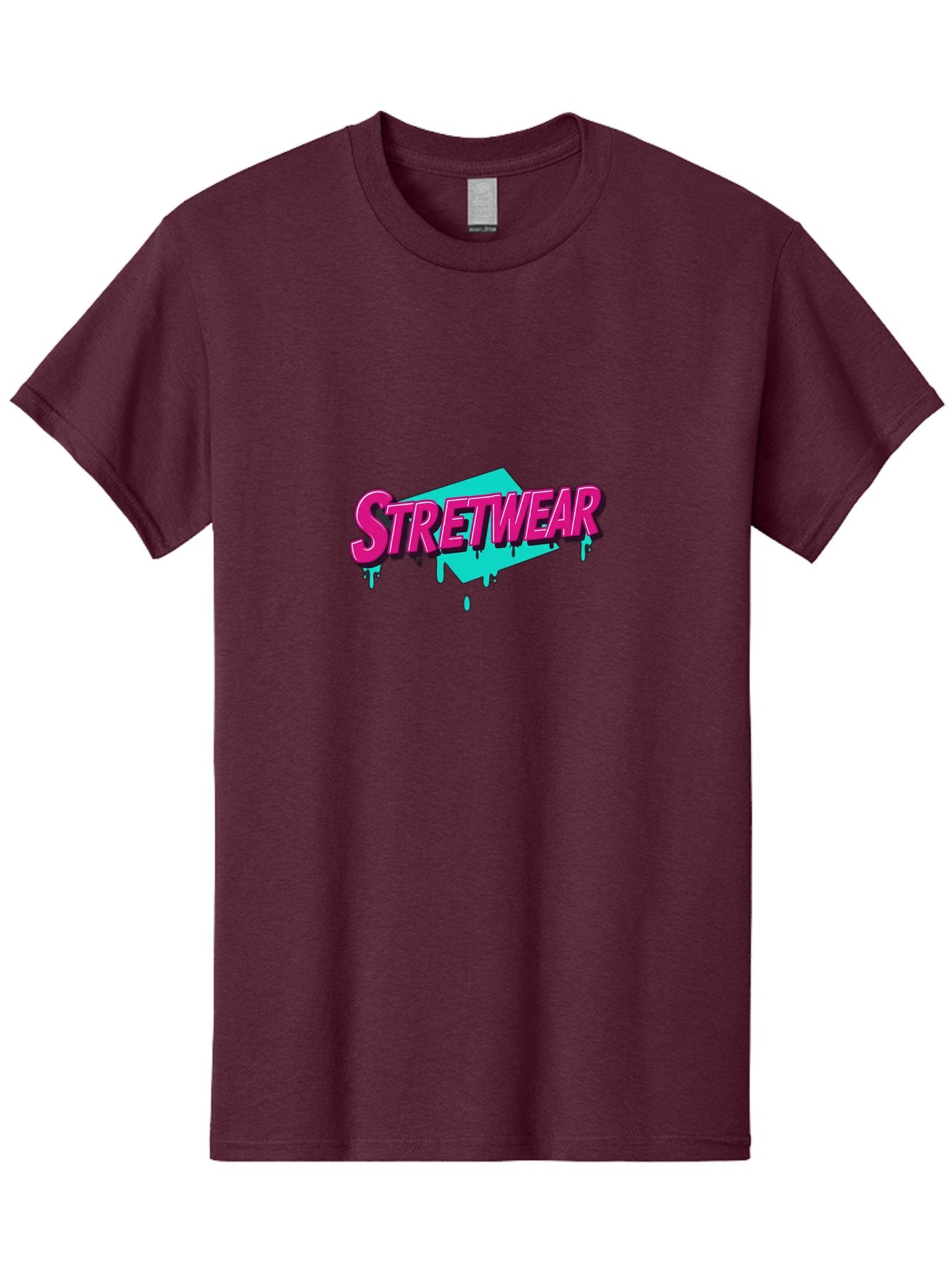 Stretwear-4 Men'S Graphic Tee, 100% Cotton, Comfortable Casual Summer Wear, Machine Washable, Streetwear Fashion, Urban Style, Bold Typography, Graffiti Art, Pink And Blue Colors, Edgy Design, Contemporary Fashion Trends, Stylish Clothing, Bad750 10