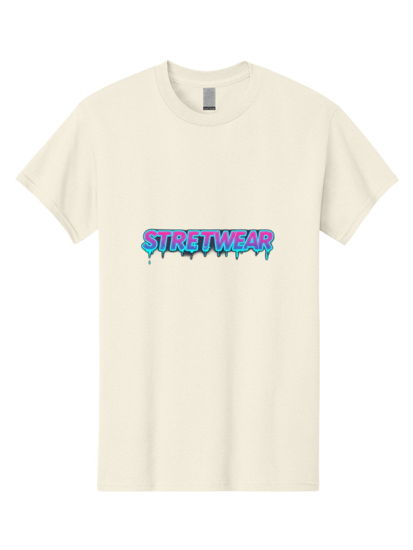 Stretwear-7 Men'S Graphic Tee, 100% Cotton, Comfortable Casual Summer Wear, Machine Washable, Streetwear Fashion, Urban Style, Graffiti Art, Dripping Effect, Bold Typography, Vibrant Colors, Modern Design, Trendy Clothing Bad753