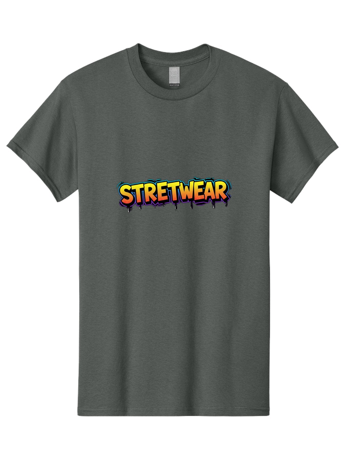 Stretwear-9 Men'S Graphic Tee, 100% Cotton, Comfortable Casual Summer Wear, Machine Washable, Streetwear Fashion, Urban Style, Trendy Clothing, Vibrant Typography, Graffiti Inspired, Street Fashion, Bold Graphics Bad755 5
