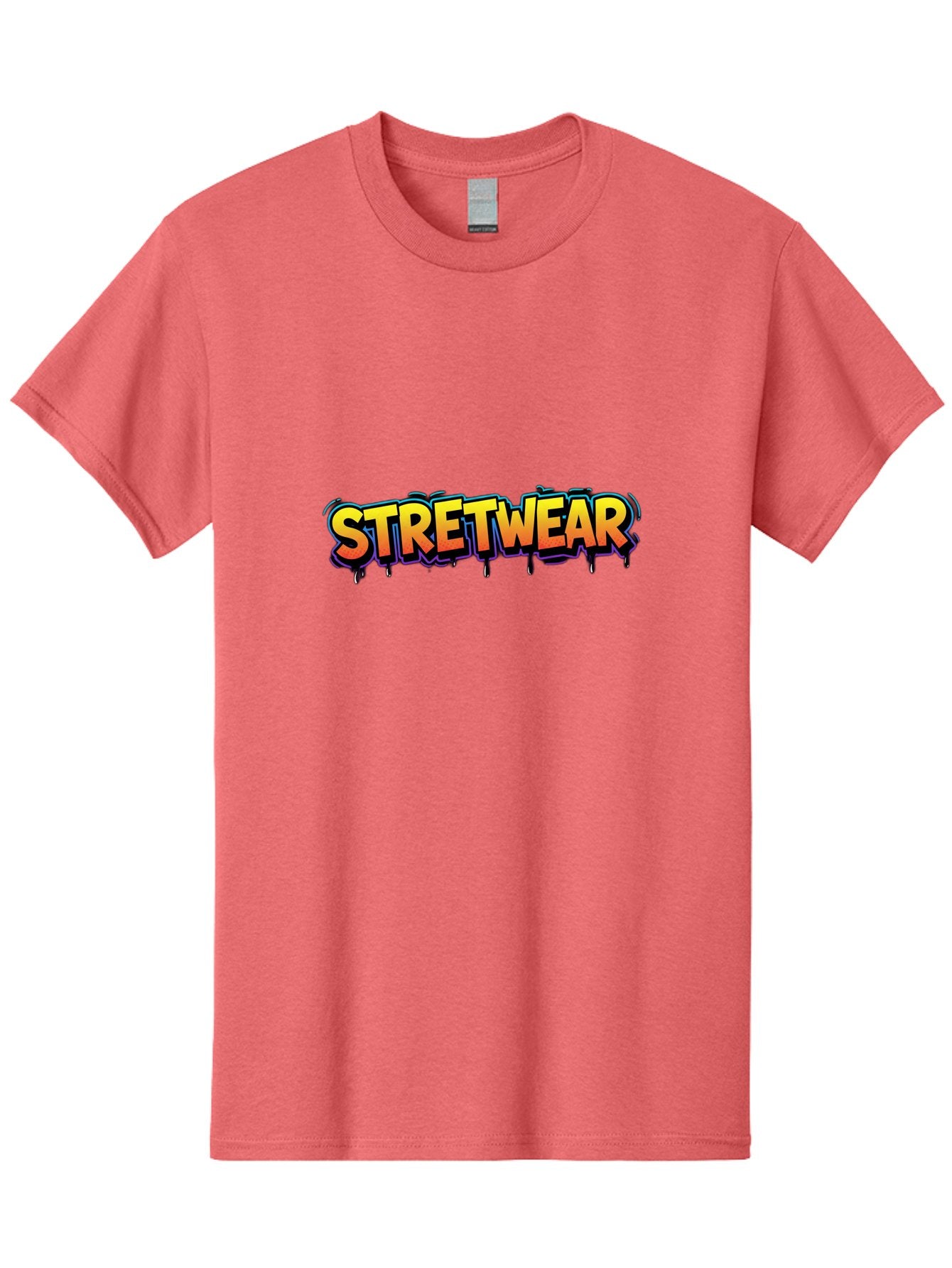 Stretwear-9 Men'S Graphic Tee, 100% Cotton, Comfortable Casual Summer Wear, Machine Washable, Streetwear Fashion, Urban Style, Trendy Clothing, Vibrant Typography, Graffiti Inspired, Street Fashion, Bold Graphics Bad755 7