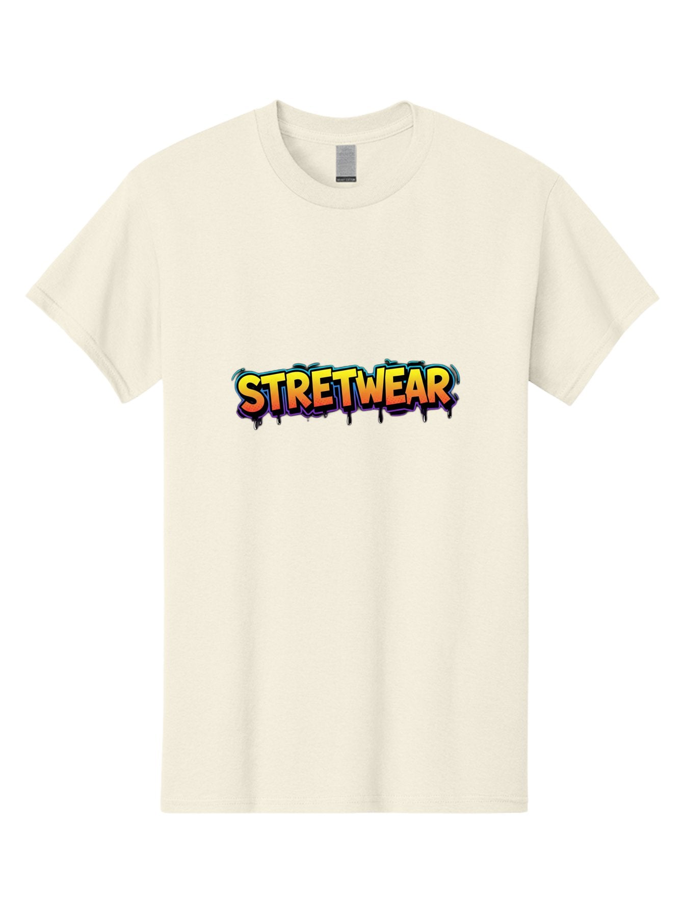 Stretwear-9 Men'S Graphic Tee, 100% Cotton, Comfortable Casual Summer Wear, Machine Washable, Streetwear Fashion, Urban Style, Trendy Clothing, Vibrant Typography, Graffiti Inspired, Street Fashion, Bold Graphics Bad755