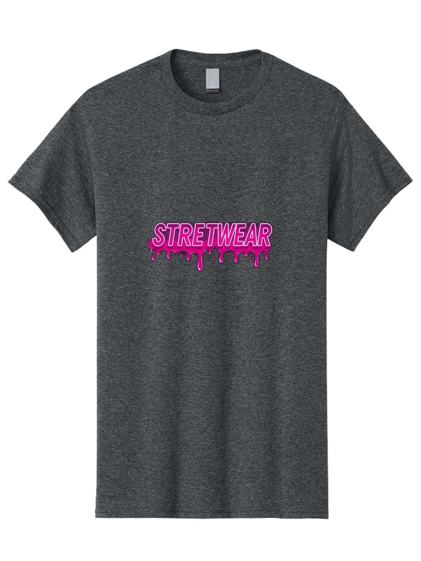 Stretwear Men'S Graphic Tee, 100% Cotton, Comfortable Casual Summer Wear, Machine Washable, Streetwear Fashion, Urban Style, Graffiti Art, Trendy Clothing, Pink Drips, Bold Typography, Edgy Aesthetic, Modern Design Bad756 9