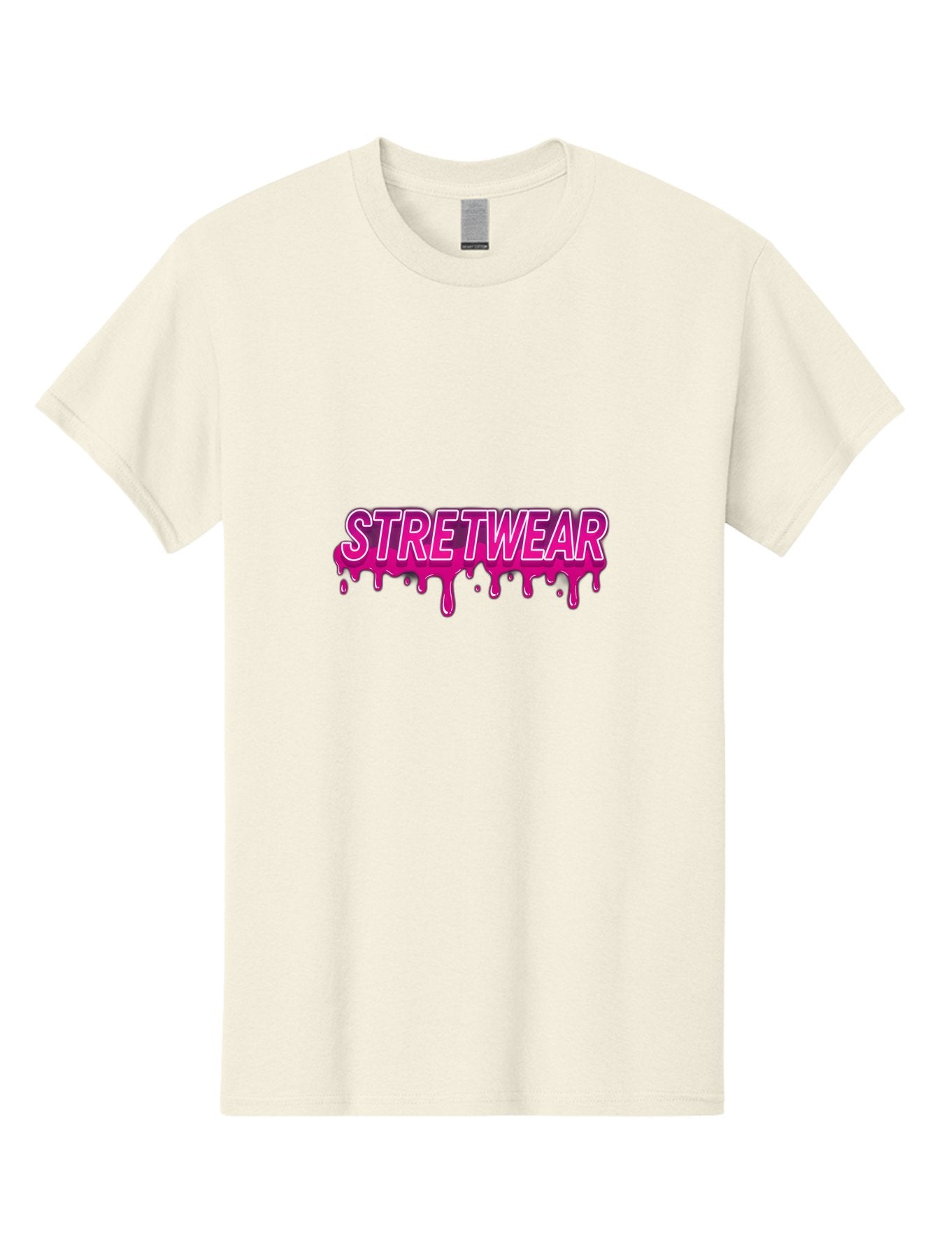 Stretwear Men'S Graphic Tee, 100% Cotton, Comfortable Casual Summer Wear, Machine Washable, Streetwear Fashion, Urban Style, Graffiti Art, Trendy Clothing, Pink Drips, Bold Typography, Edgy Aesthetic, Modern Design Bad756 6