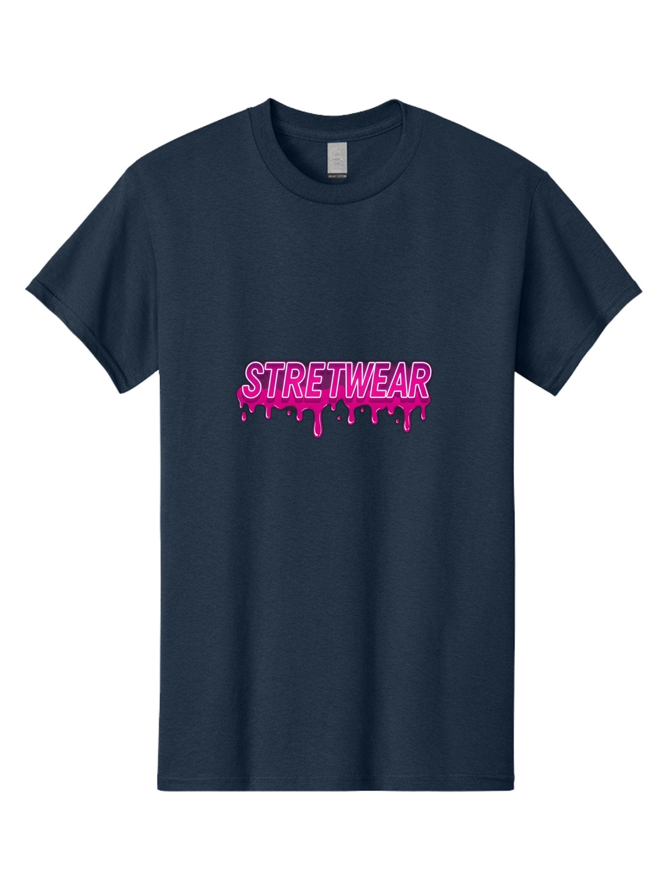 Stretwear Men'S Graphic Tee, 100% Cotton, Comfortable Casual Summer Wear, Machine Washable, Streetwear Fashion, Urban Style, Graffiti Art, Trendy Clothing, Pink Drips, Bold Typography, Edgy Aesthetic, Modern Design Bad756 11