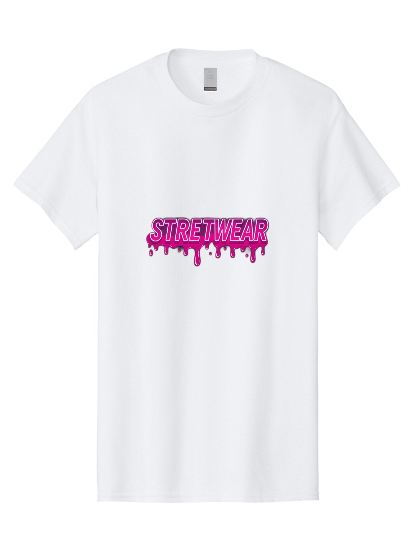 Stretwear Men'S Graphic Tee, 100% Cotton, Comfortable Casual Summer Wear, Machine Washable, Streetwear Fashion, Urban Style, Graffiti Art, Trendy Clothing, Pink Drips, Bold Typography, Edgy Aesthetic, Modern Design Bad756 10