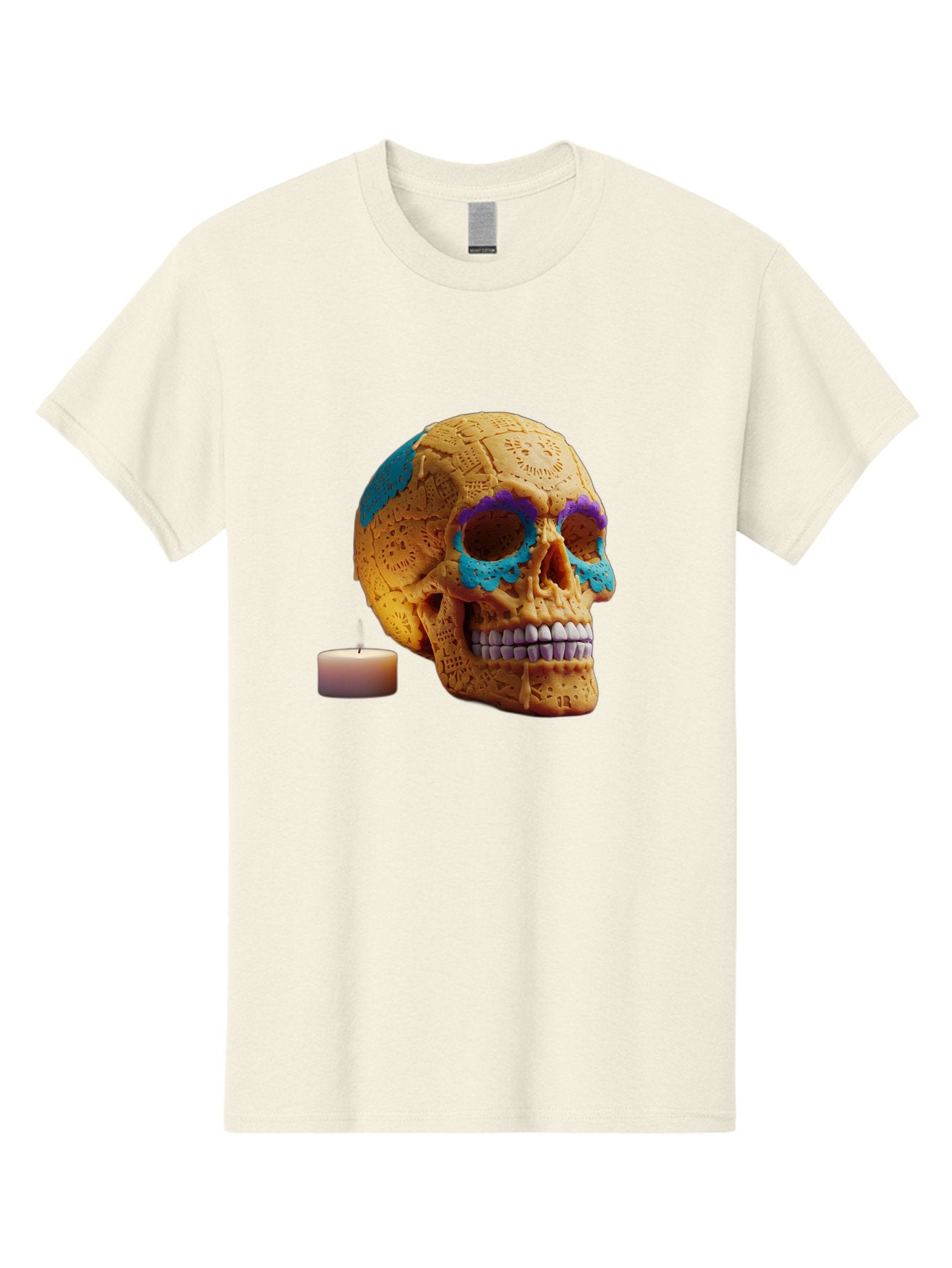 Sugar-Skull-8 Men'S Graphic Tee, 100% Cotton, Comfortable Casual Summer Wear, Machine Washable, Sugar Skull, Day Of The Dead Celebration, Vibrant Decorations, Intricate Designs, Decorative Skull, Traditional Mexican Art, Festive Atmosphere, Bad780 11