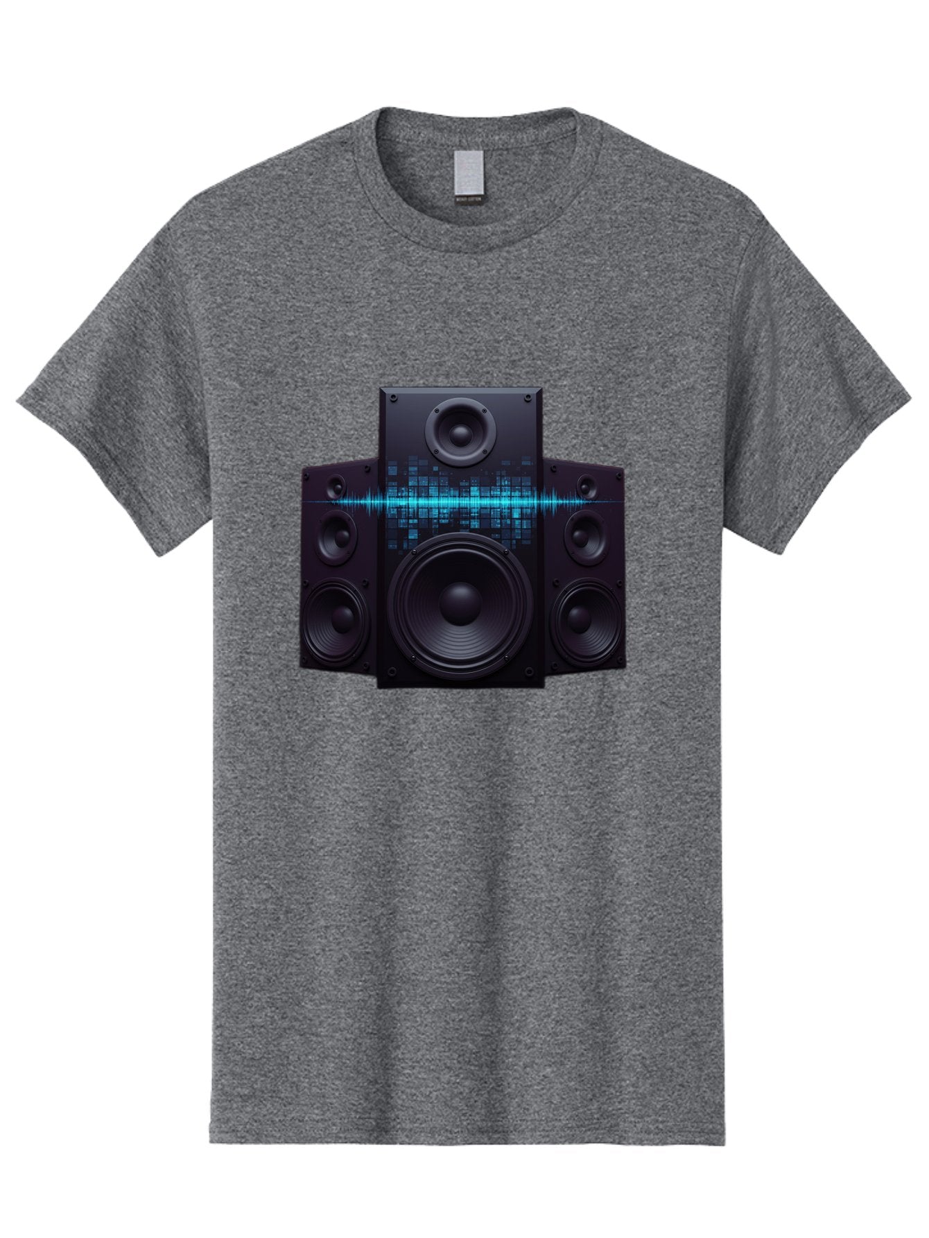 Surround-Sound-Speakers Men'S Graphic Tee, 100% Cotton, Comfortable Casual Summer Wear, Machine Washable, High-Quality Speakers, Home Audio System, Sound Wave, Audio Equipment, Music Speakers, Sound Technology, Audio Visual, Sound System Bad798 15