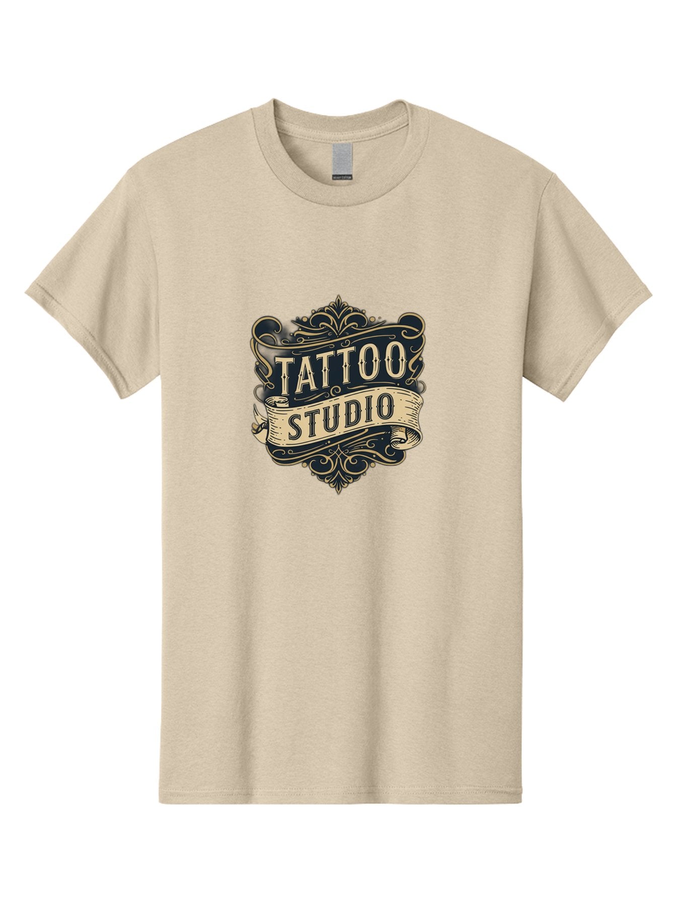 Tattoo-Studio-2 Men'S Graphic Tee, 100% Cotton, Comfortable Casual Summer Wear, Machine Washable, Tattoo Studio, Vintage Logo, Ornate Design, Classic Typography, Body Art, Tattoo Parlor, Ink Art, Tattoo Artist Bad816 3