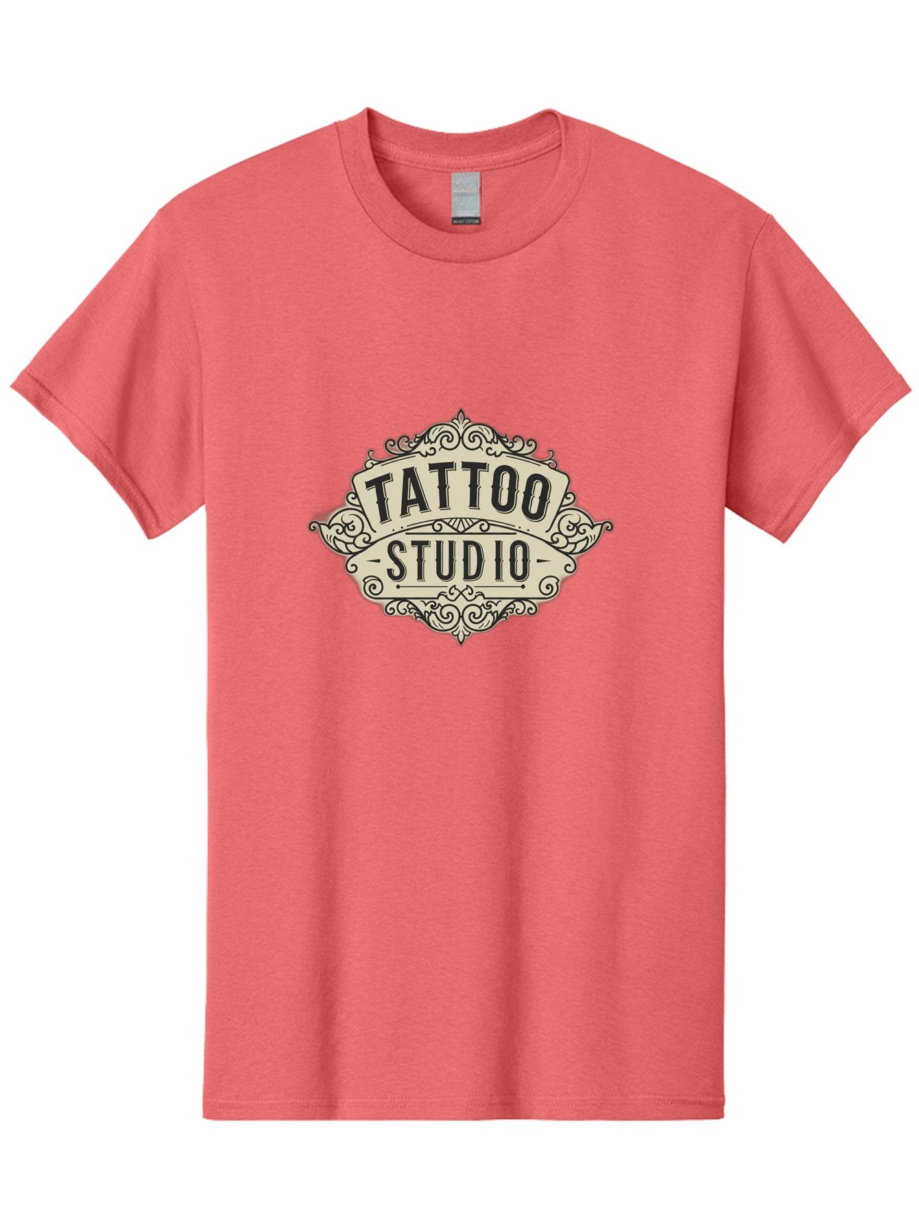 Tattoo-Studio-4 Men'S Graphic Tee, 100% Cotton, Comfortable Casual Summer Wear, Machine Washable, Tattoo Studio, Vintage Logo, Ornate Design, Black And White, Tattoo Art, Body Art, Tattoo Parlor, Ink Studio Bad818 7