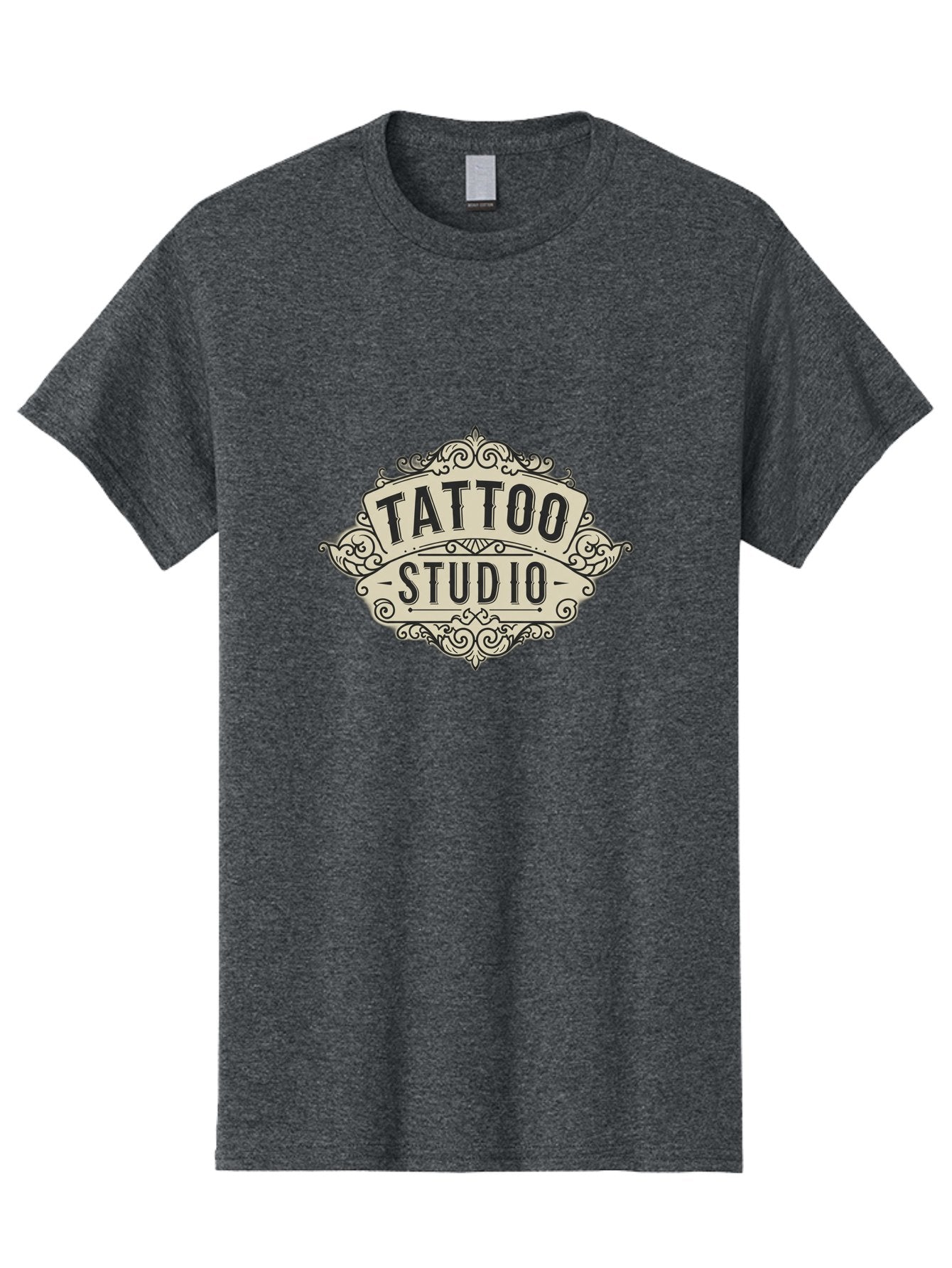 Tattoo-Studio-4 Men'S Graphic Tee, 100% Cotton, Comfortable Casual Summer Wear, Machine Washable, Tattoo Studio, Vintage Logo, Ornate Design, Black And White, Tattoo Art, Body Art, Tattoo Parlor, Ink Studio Bad818 6