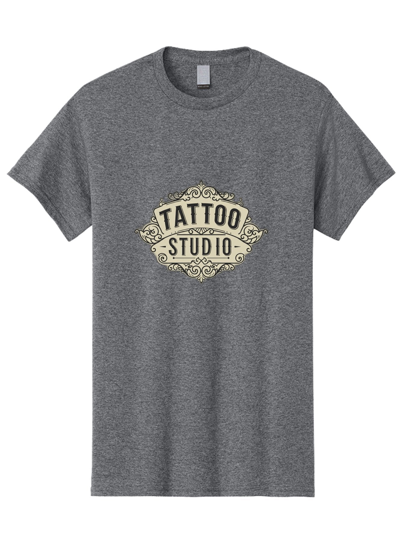Tattoo-Studio-4 Men'S Graphic Tee, 100% Cotton, Comfortable Casual Summer Wear, Machine Washable, Tattoo Studio, Vintage Logo, Ornate Design, Black And White, Tattoo Art, Body Art, Tattoo Parlor, Ink Studio Bad818 12