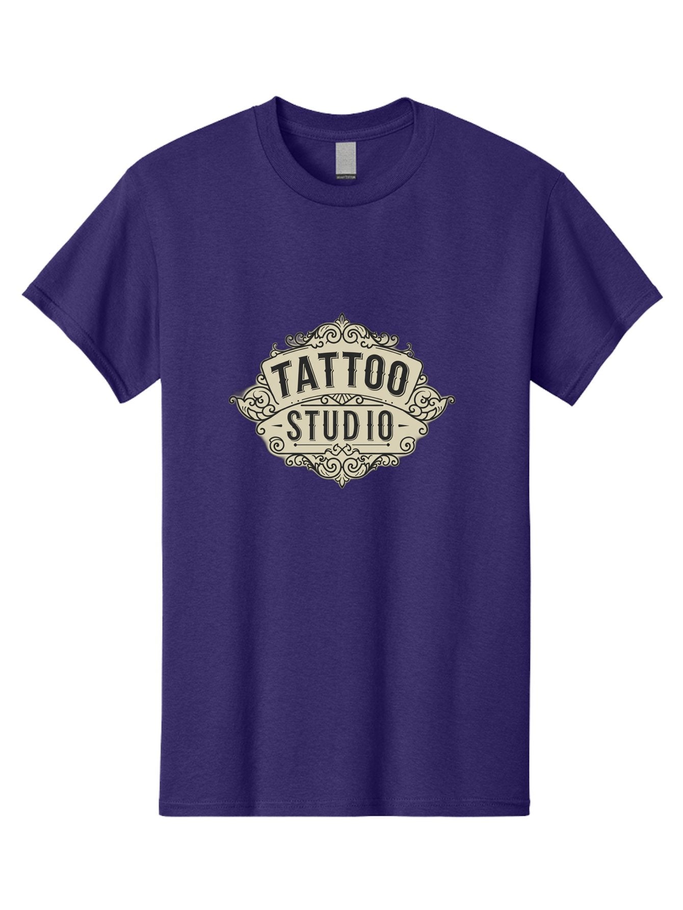Tattoo-Studio-4 Men'S Graphic Tee, 100% Cotton, Comfortable Casual Summer Wear, Machine Washable, Tattoo Studio, Vintage Logo, Ornate Design, Black And White, Tattoo Art, Body Art, Tattoo Parlor, Ink Studio Bad818 13