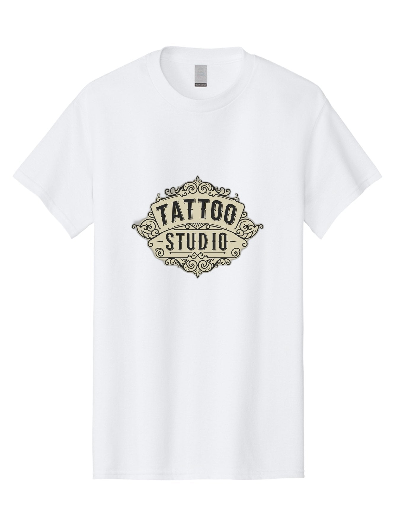 Tattoo-Studio-4 Men'S Graphic Tee, 100% Cotton, Comfortable Casual Summer Wear, Machine Washable, Tattoo Studio, Vintage Logo, Ornate Design, Black And White, Tattoo Art, Body Art, Tattoo Parlor, Ink Studio Bad818 10
